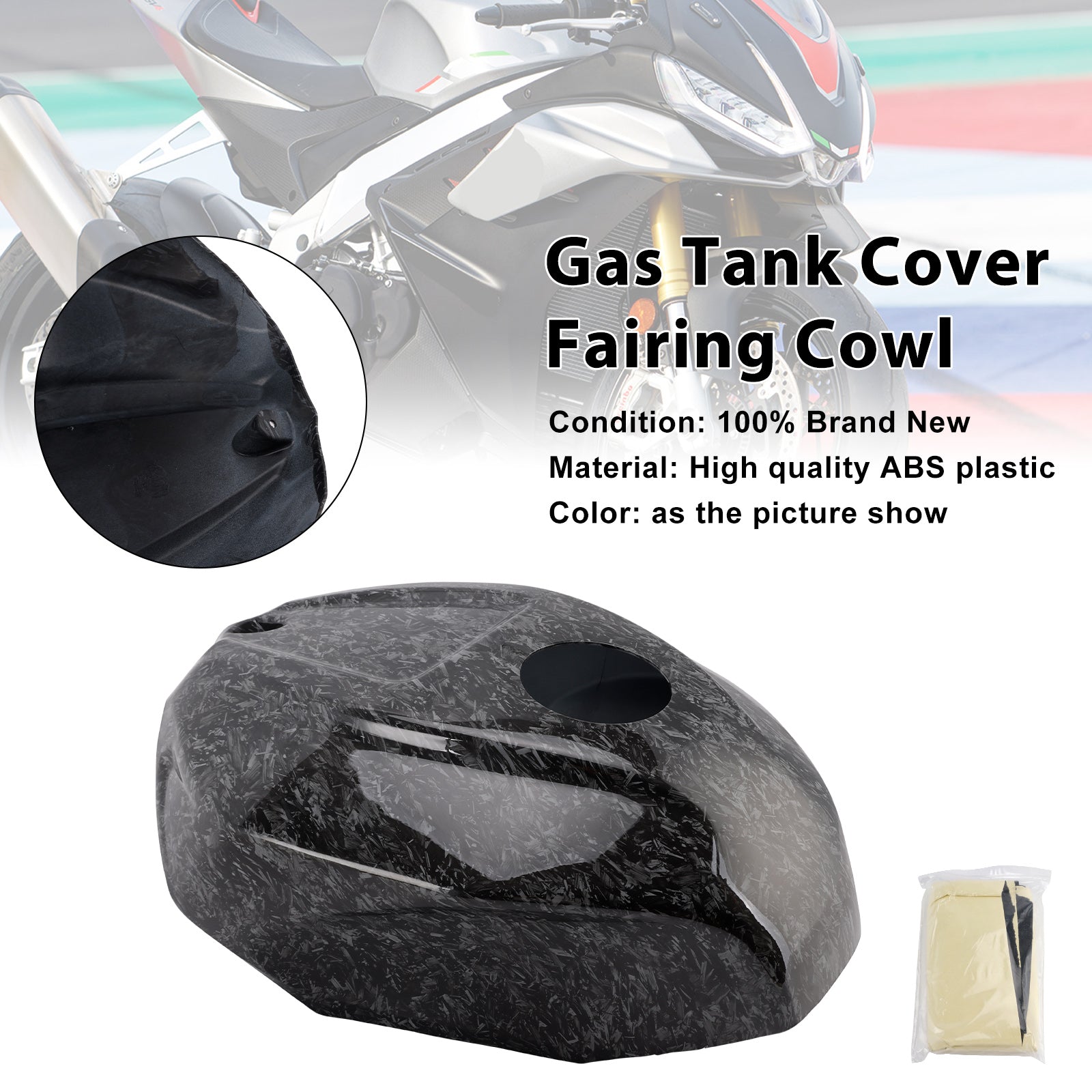 Capot de carénage de garniture de couvercle de réservoir d'essence Aprilia RSV4 2021-2024