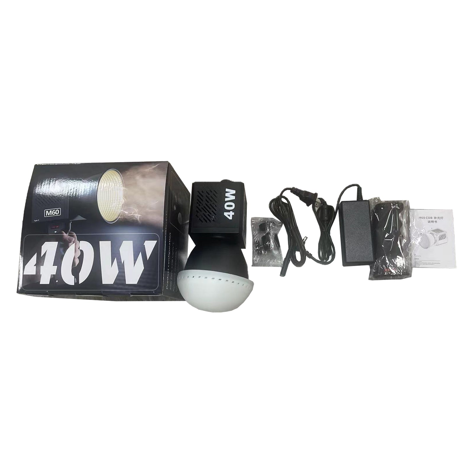 Lumière LED extérieure de lumière solaire d'épi de lumière de photographie de la puissance élevée M60 de 40W