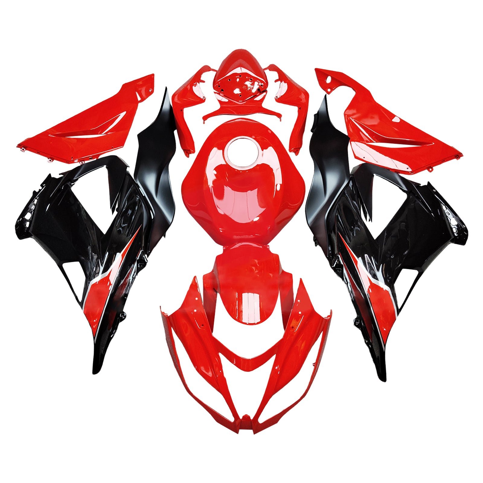 Injeksjon Fairing Kit Bodywork Plast Abs Fit for Kawasaki ZX6R 636 2013-2018