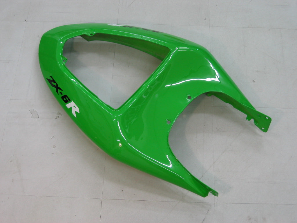 2005-2006 Kawasaki ZX6R 636 Fairings Green Black Ninja Racing Generic