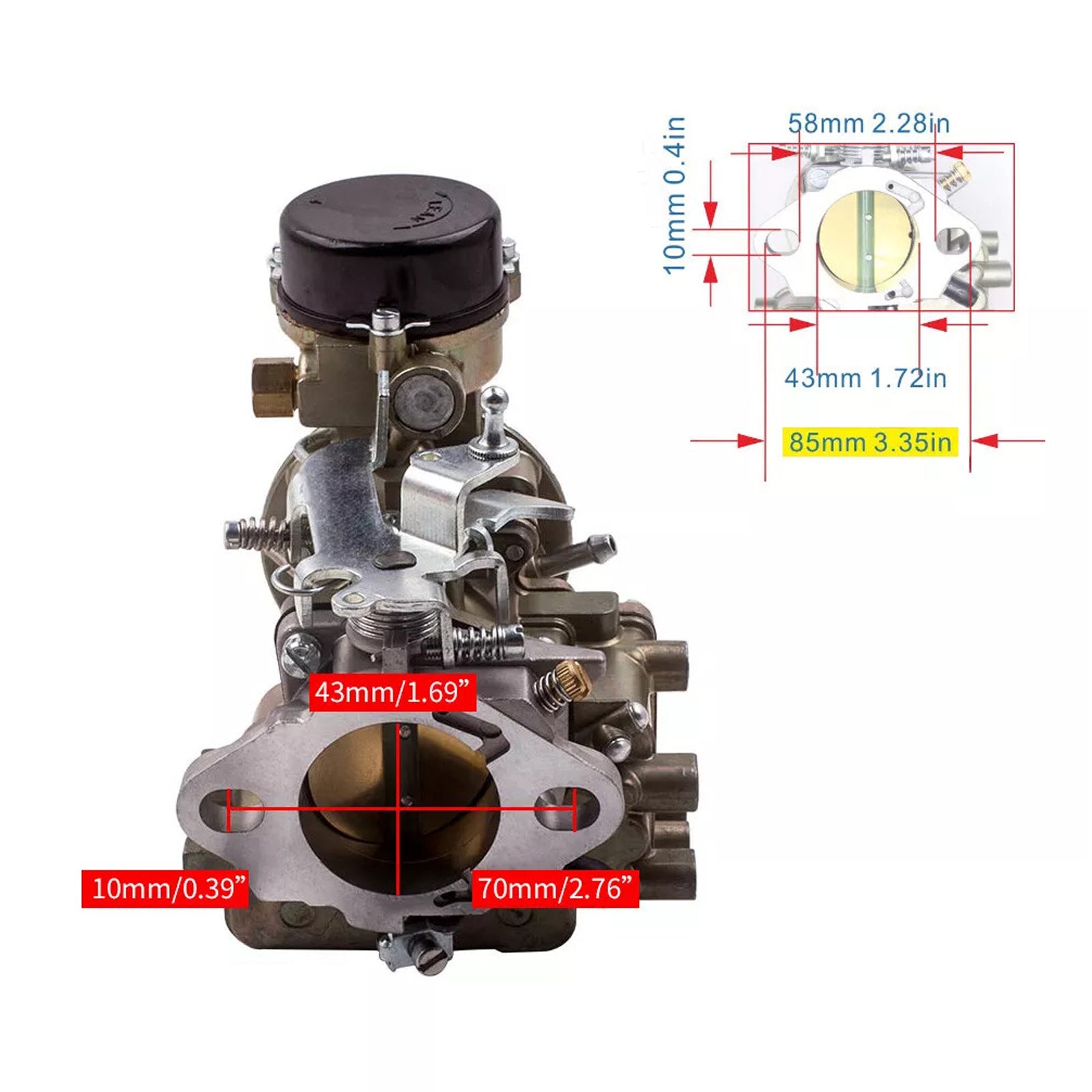 1975-1982 Ford YF Carter 240-250-300 6 sylinder CIL forgasser D5TZ9510AG