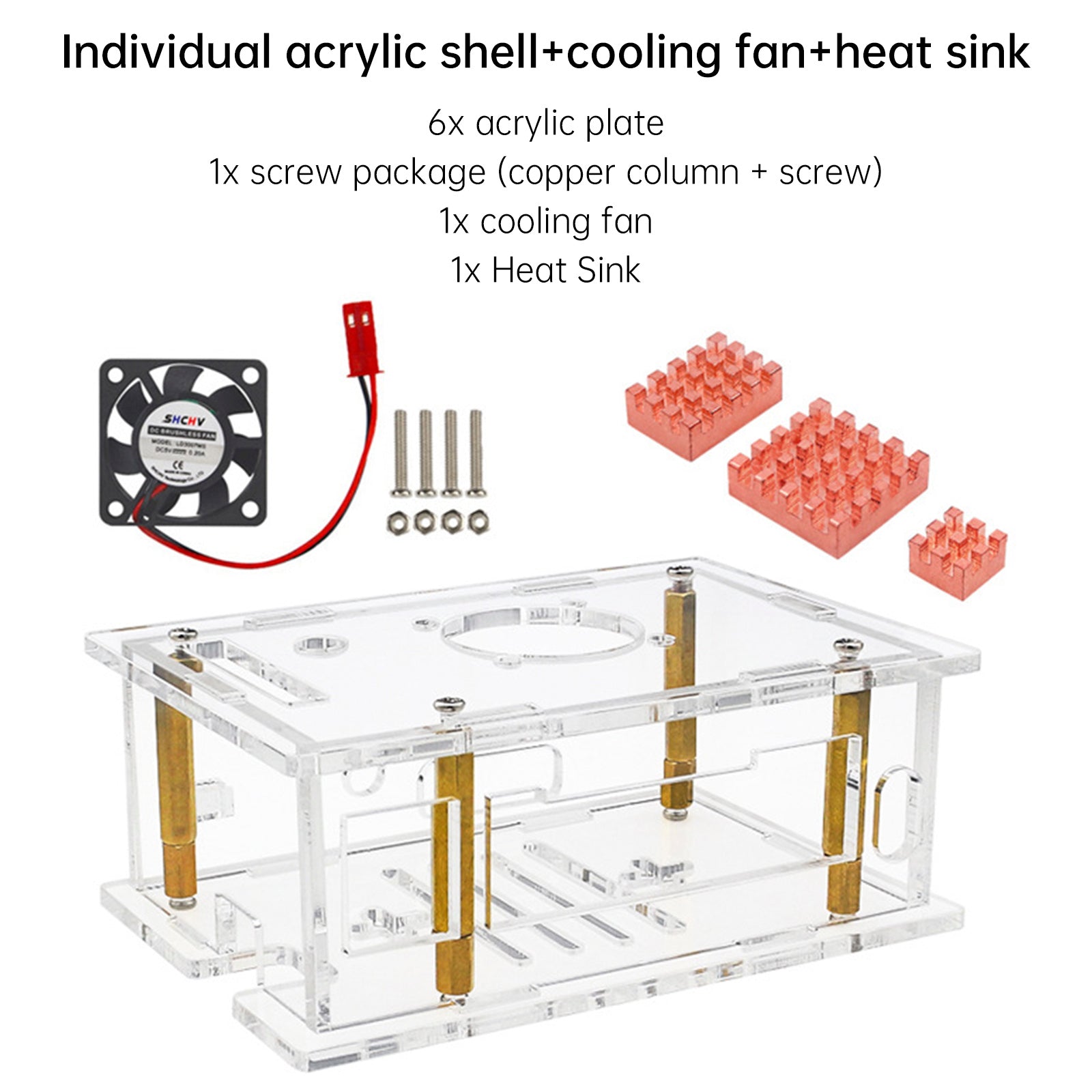 Oranje Pi RV2 speciaal shell-ontwikkelingsbord acryl shell transparante doos
