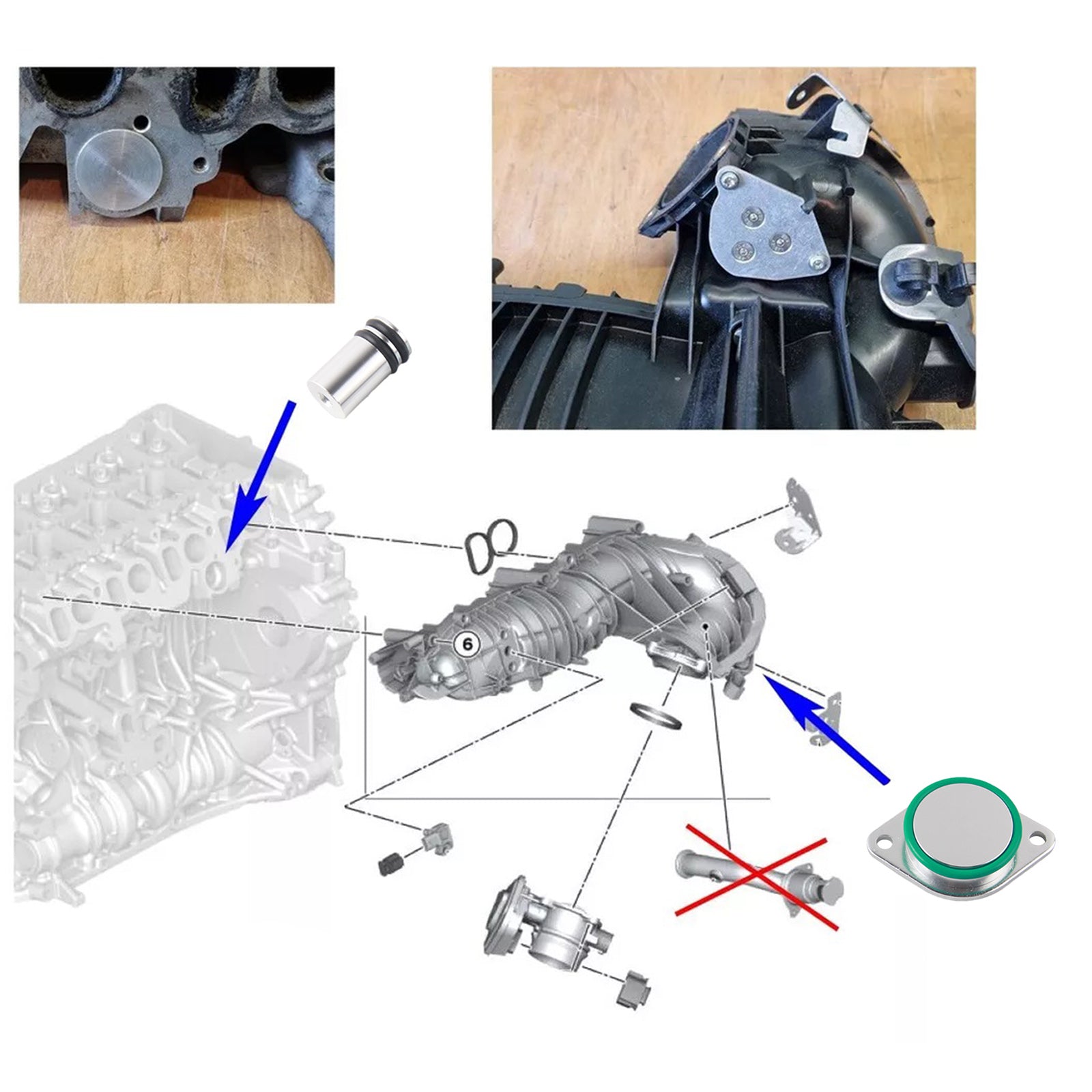 BMW X3 E83 LCI 1.8d 2.0d N47 EGR Cooler Gasket Repair Replace kit