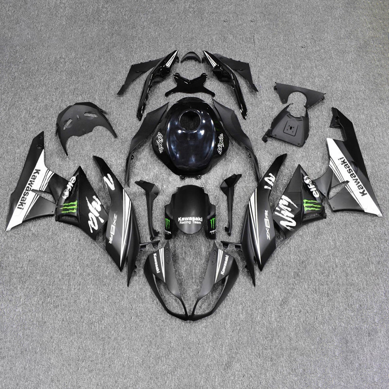 Kit carena iniezione carrozzeria in plastica ABS adatta per Kawasaki ZX6R 636 2009-2012