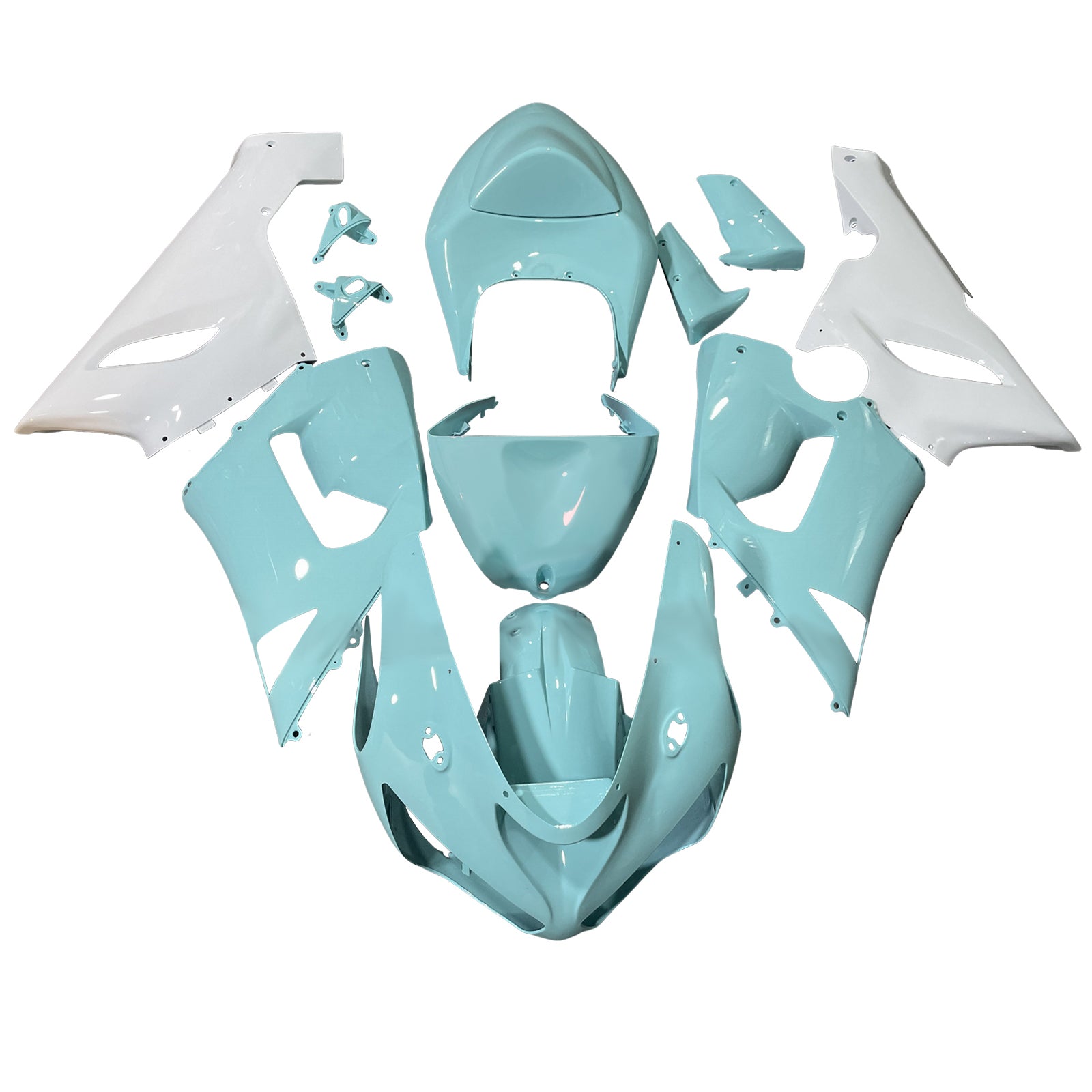 Injeksjon Fairing Kit Bodywork Plast Abs Fit for Kawasaki ZX6R 636 2005-2006