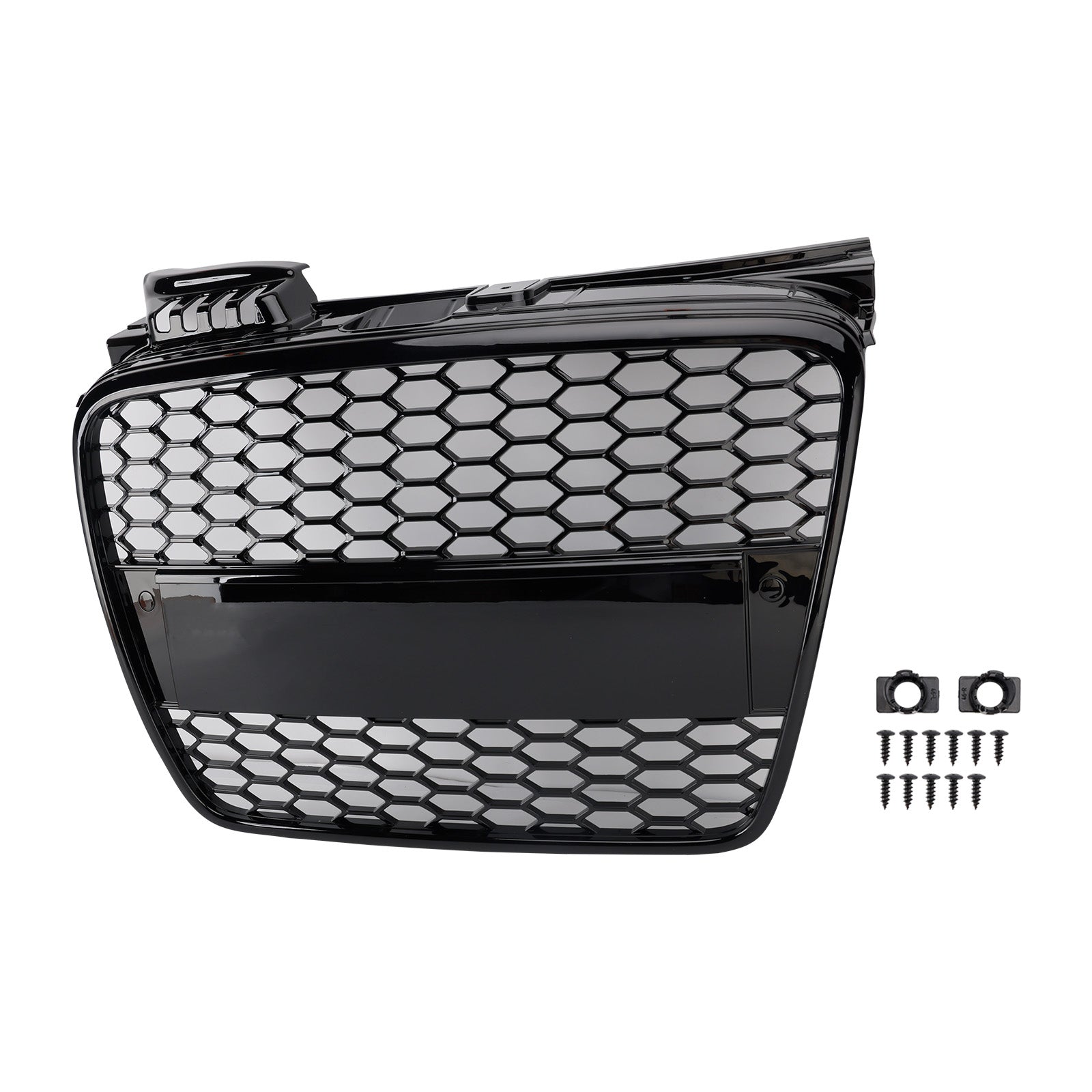 RS4 Style Front Honeycomb Mesh Grille Grill Fit Audi A4 B7 S-Line 2005-2008