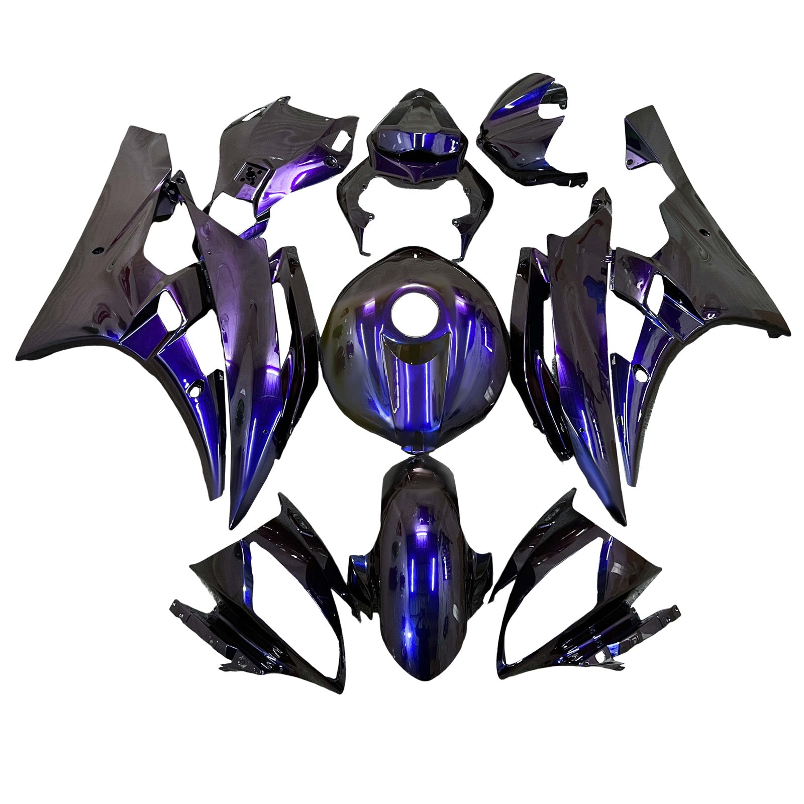 Kit de carénage d'injection carrosserie plastique ABS pour Yamaha YZFR6 YZF-R6 2006-2007