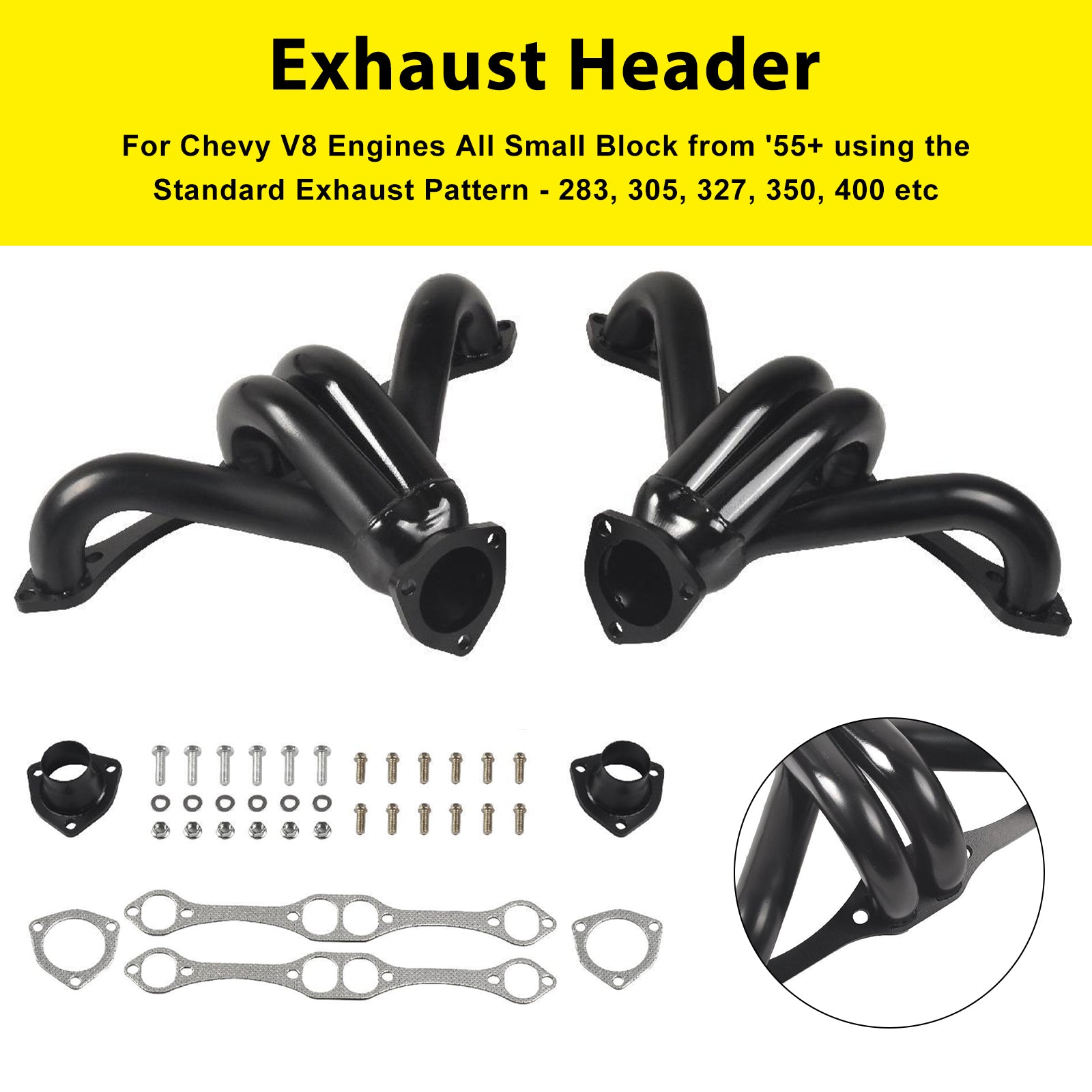 En-tête d'échappement en-tête Fit Chevy Small Block SB V8 262 265 283 305 327 350 400