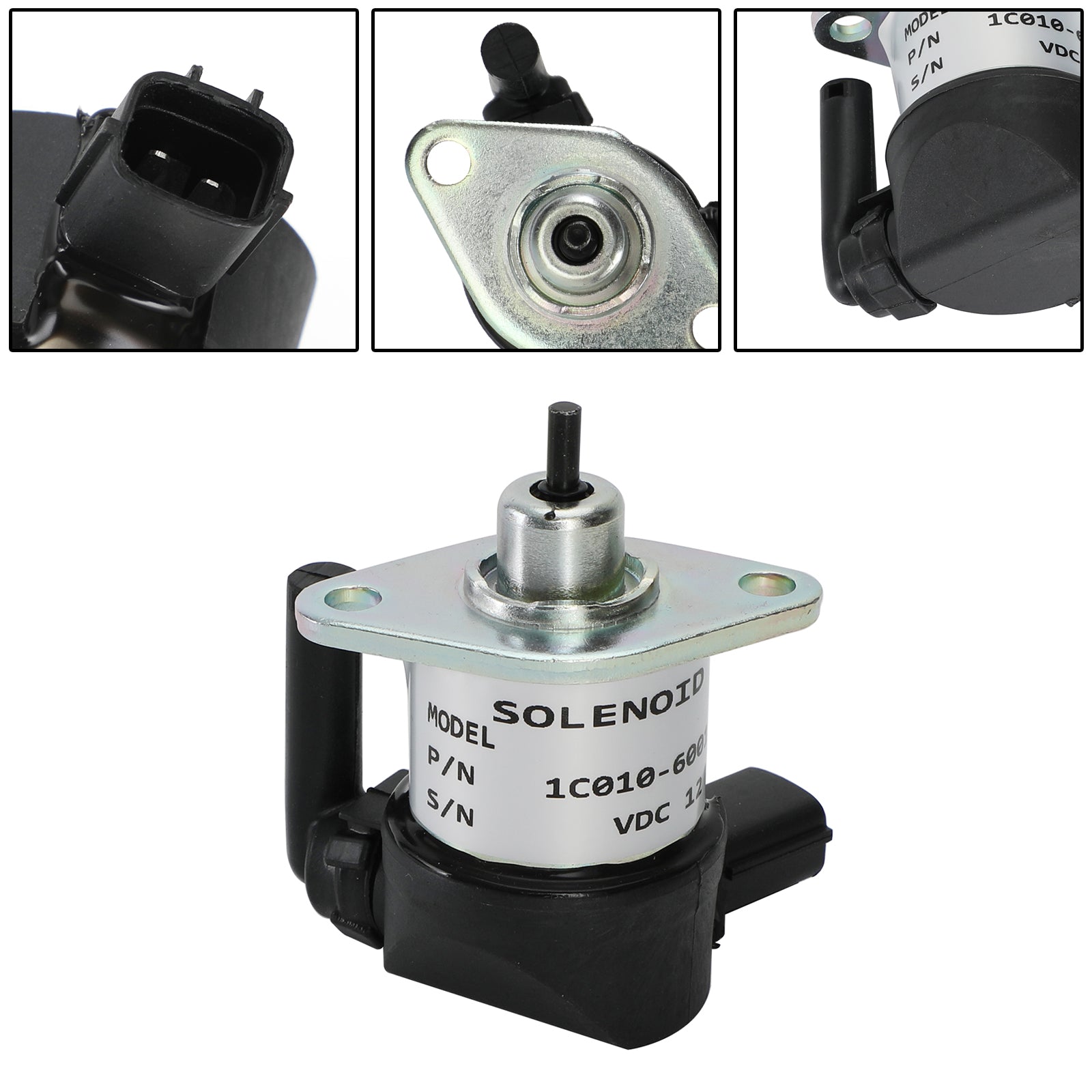 Fits For Kubota 1C010-60015 1C010-60016 1C010-60017 Fuel Shut Off Solenoid 12V