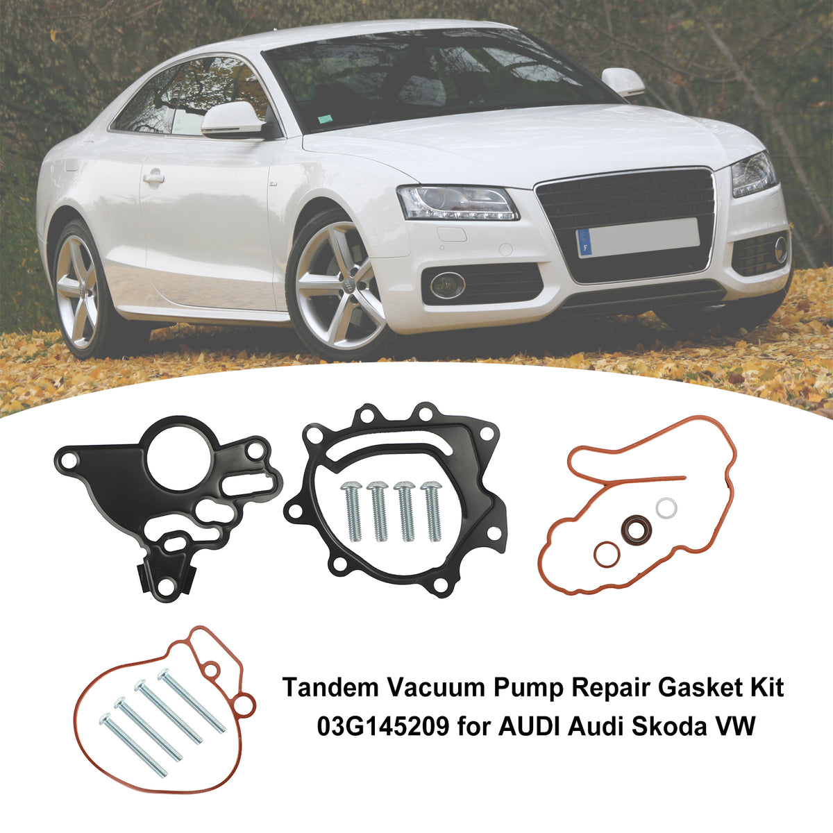 2004-2011 Audi A6 (4F2, C6) Tandem Vacuum Pump Repair Gasket Kit 03G145209 03G145209C 03G145209D Generic