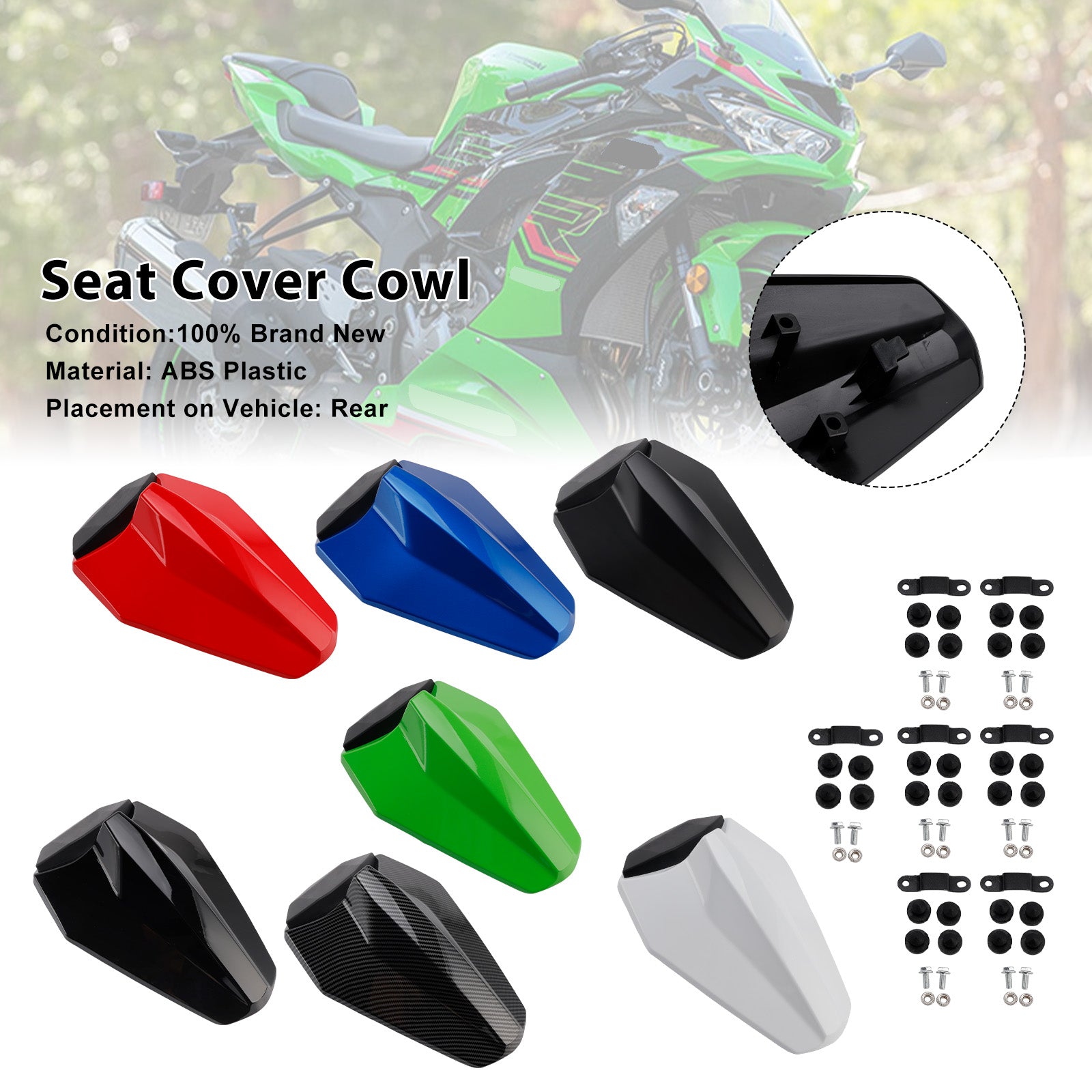 Racing Tail Rear Seat Fairing Cowl for Kawasaki ZX25R ZX4R ZX4RR 20-25