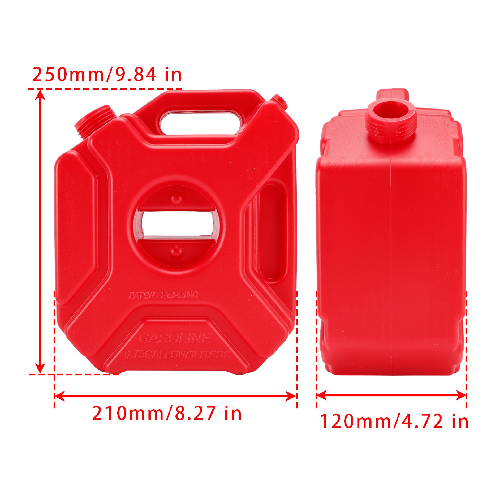 3L Oil Gas Container Anti-static Jerry Can Fuel Tank Red For Touring Adventure