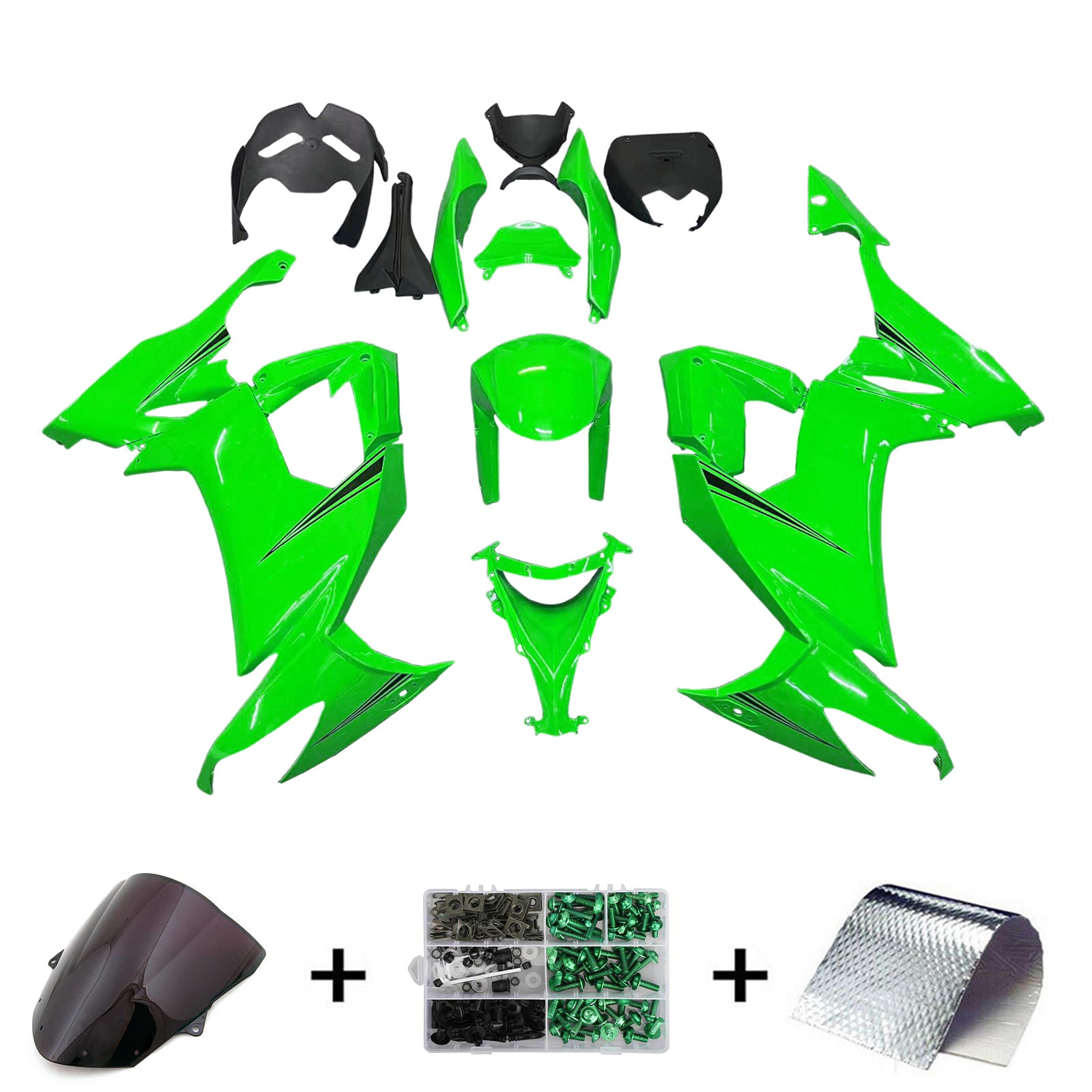 Injection Fairing Kit Bodywork Plastic ABS fit For Kawasaki ZX10R 2008-2010