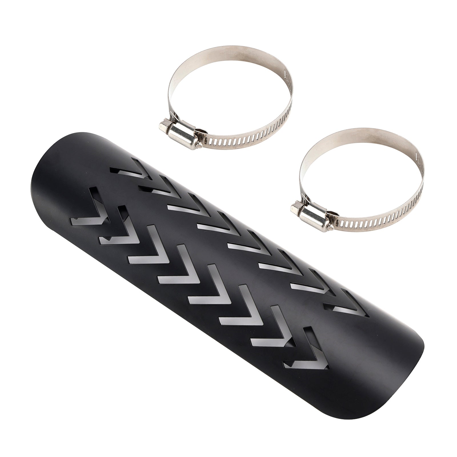 Oceľový výfukový tlmič potrubie Teplo deflektor chróm pre motocykel Secootter zatemnený