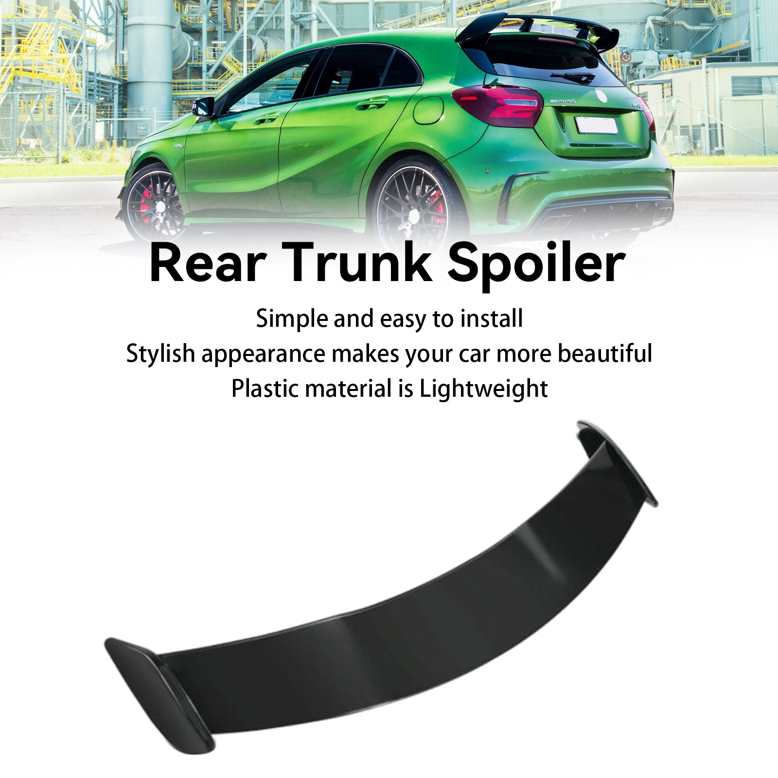 2013-2018 Mercedes A Class W176 AMG Style Black Rear Roof Spoiler Wing