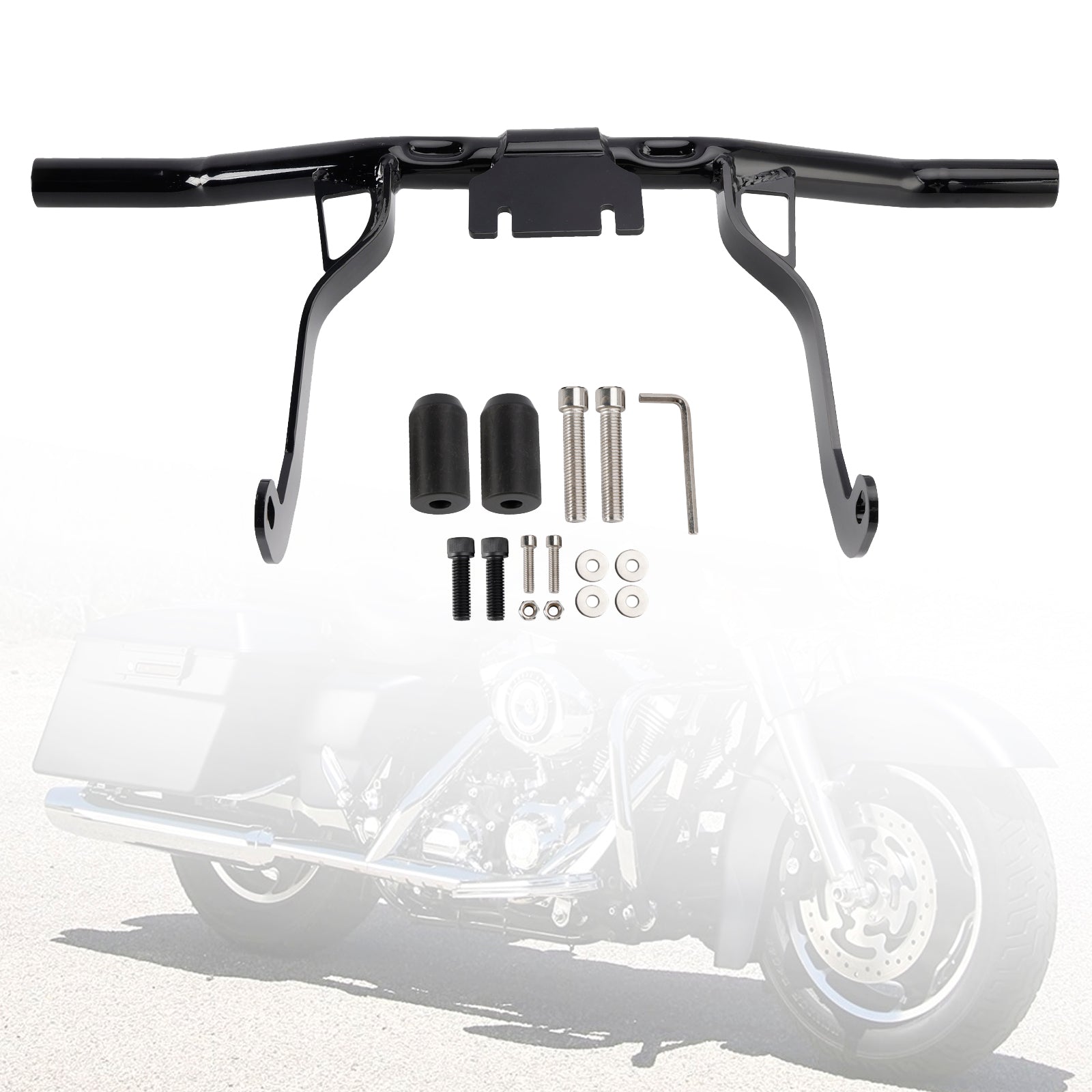 2009-2013 Harley Road Glides Street Glides Road Glides, FLHT, FLHX Engine Guard Crash Bar Frame Protector stötfångare