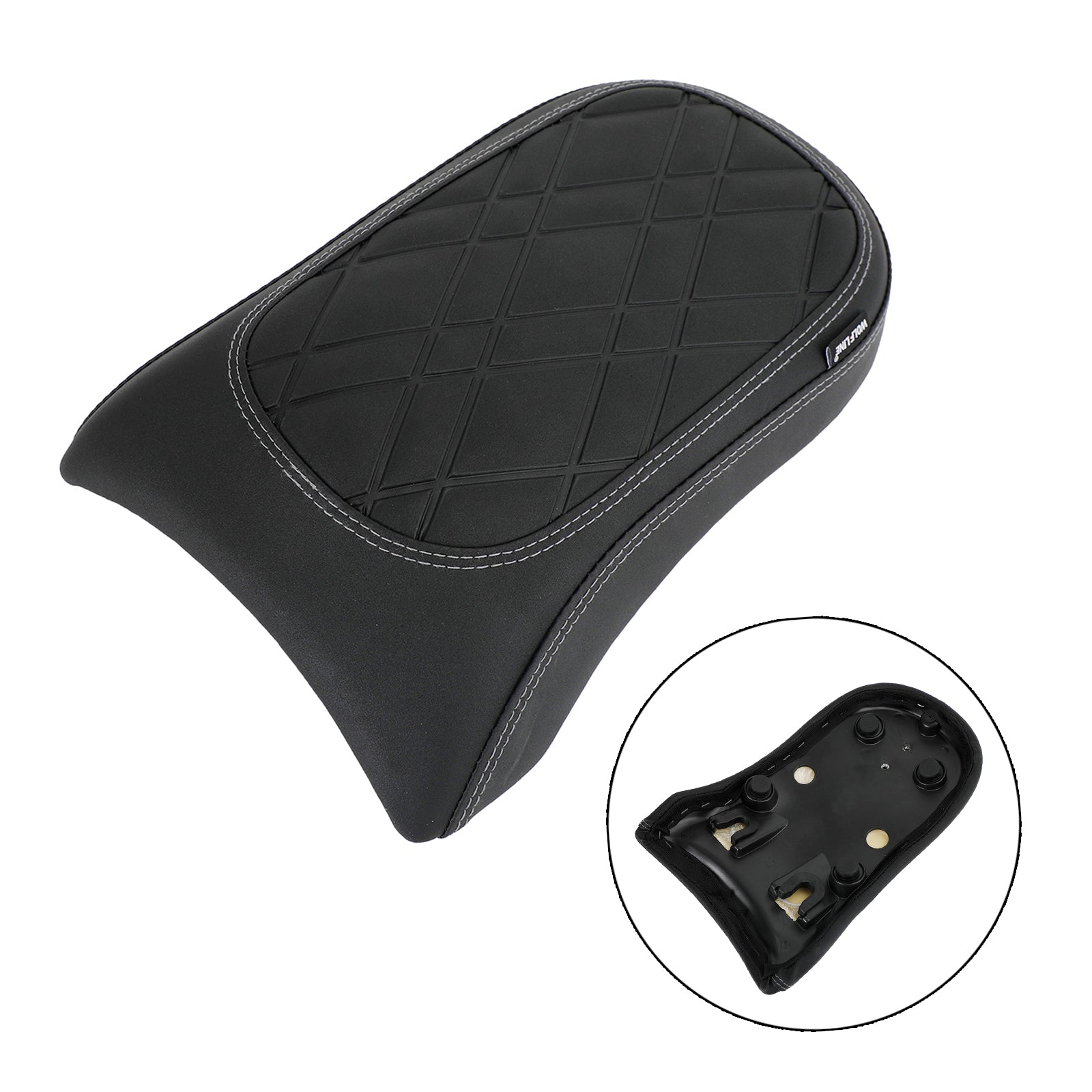 Rear Seat Passenger Cushion Flat Pu Black Grid For Bmw R18 Bikes 2020-2022 2021