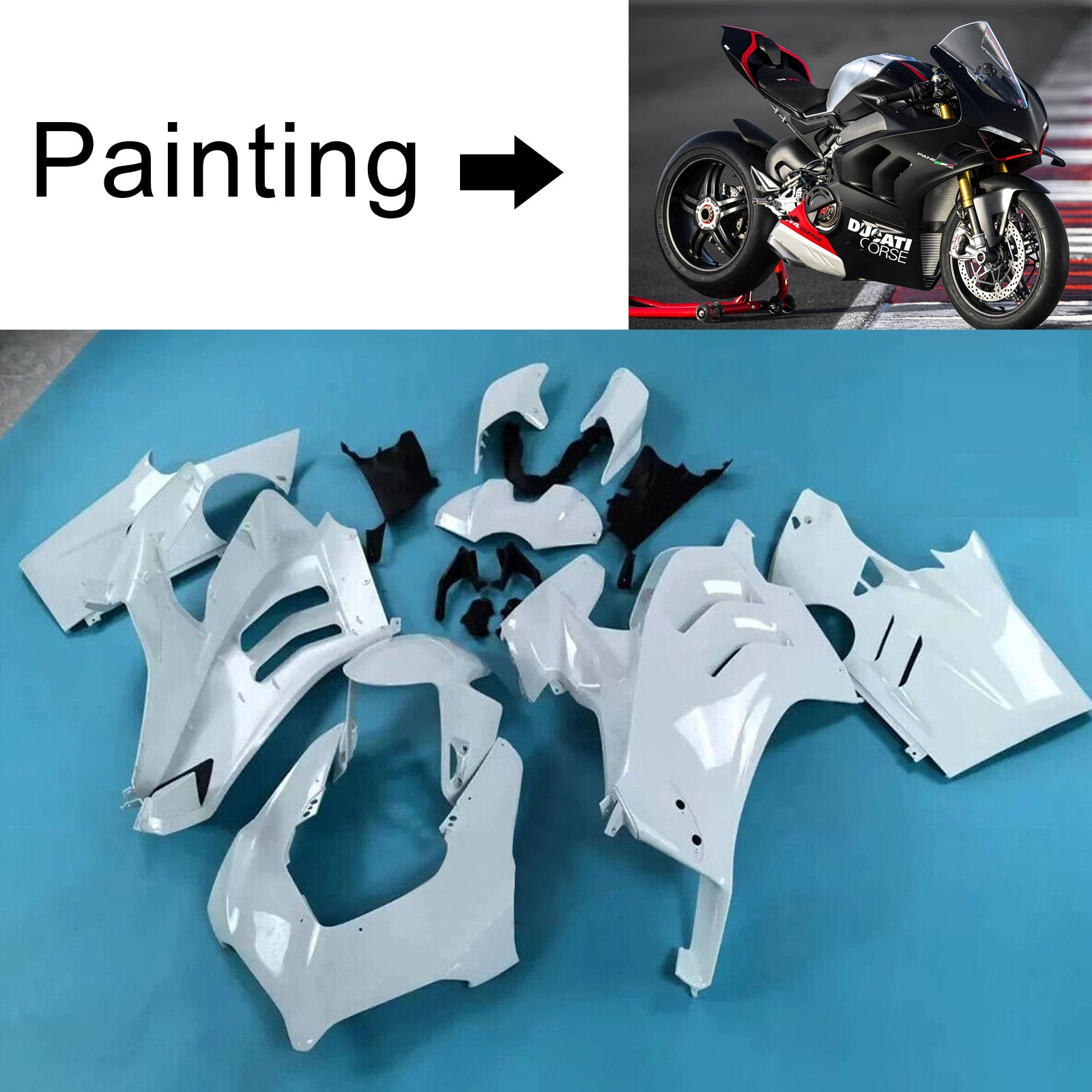 Kit de carénage d'injection Ducati Panigale V4/V4S 2022-2024 V4SP/V4R 2023-2024