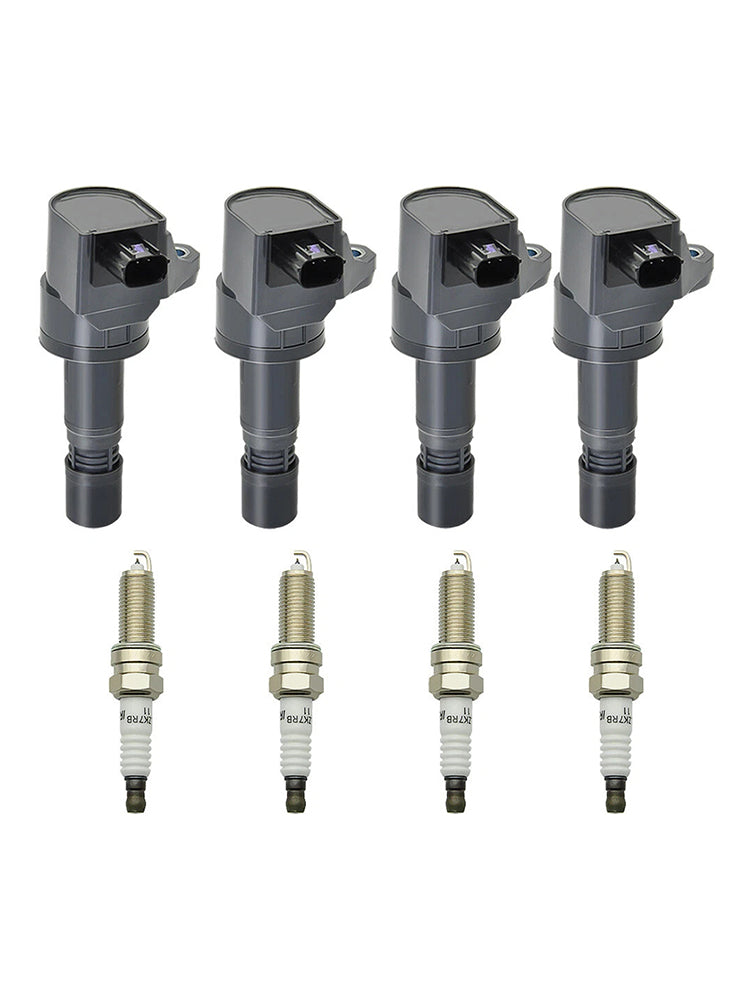 4x bobine d'allumage + 4x bougie d'allumage UF672 pour Acura ILX 2.0L Honda Civic HR-V 1.8L