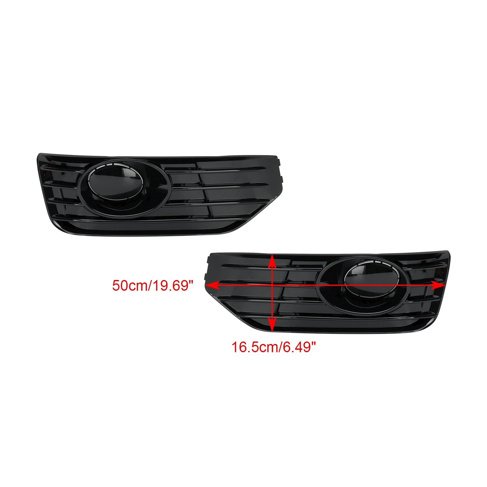 2010-2015 VW T5 T5.1 Gloss Fog Lamp Light Cover Insert S-line Grill Black