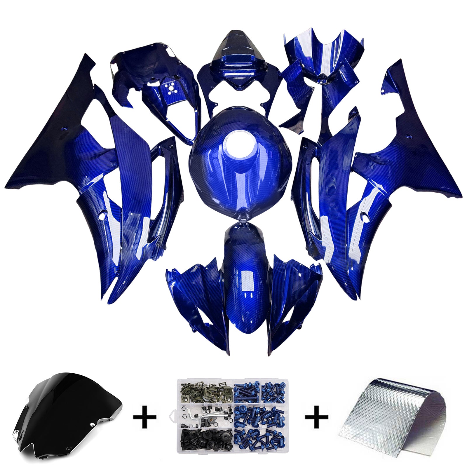 Kit de carénage d'injection carrosserie plastique ABS pour Yamaha YZFR6 YZF-R6 2008-2016