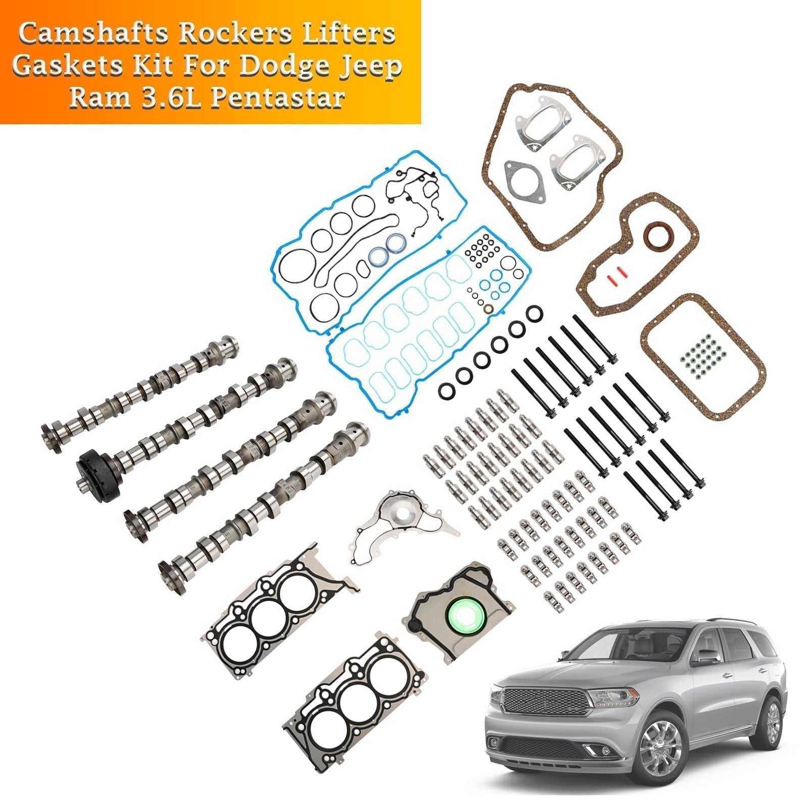 2011-2016 Dodge Challenger 3.6L V6 Nokkenassen Rockers Lifters Pakkingen Kit 5184296AH