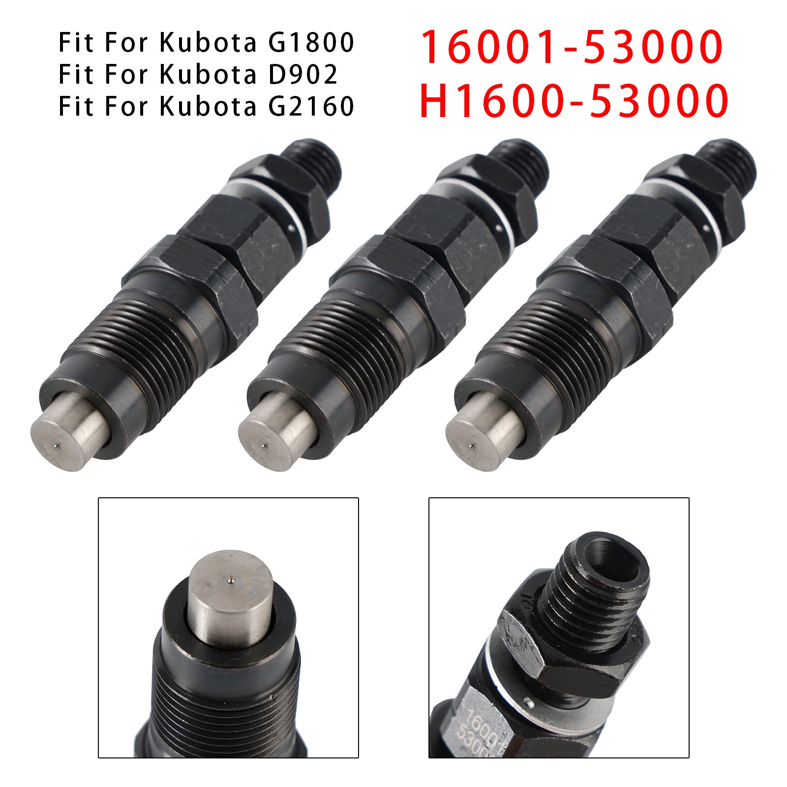 3Pcs Fuel Injector For Kubota D722 D782 BX2230D Engine 16001-53000 H1600-53000