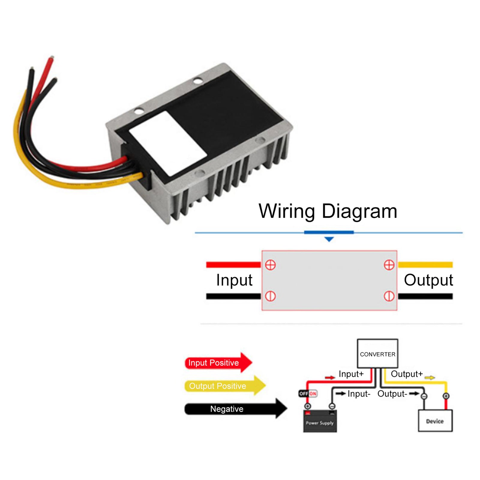 30A waterdichte DC/DC-converter voedingsregelaar 30-90V afstap naar 12V