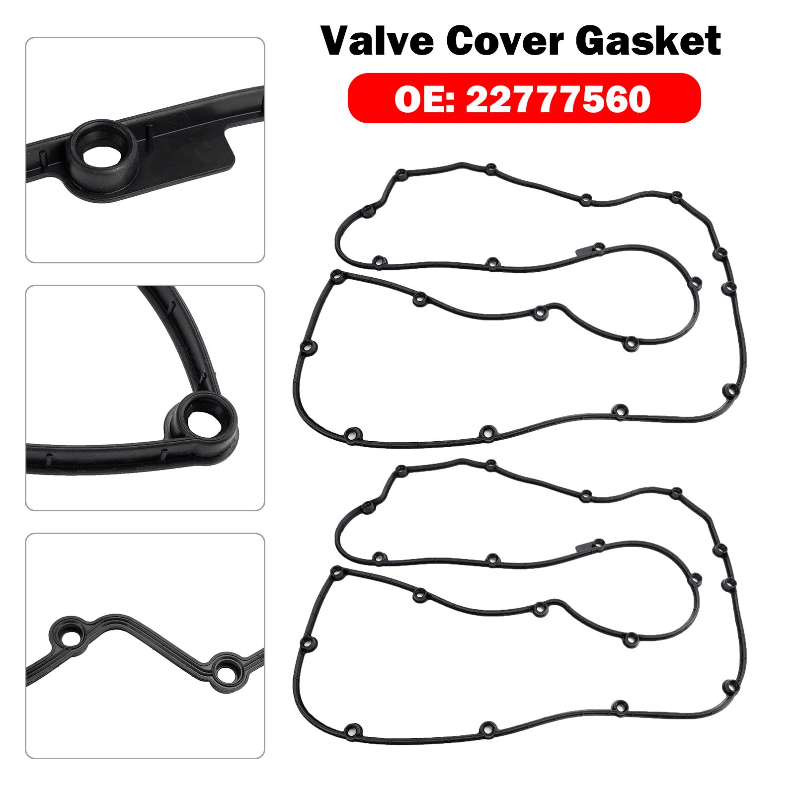 Volvo D13 Truck Set of 2 Valve Cover Gaskets 22777560