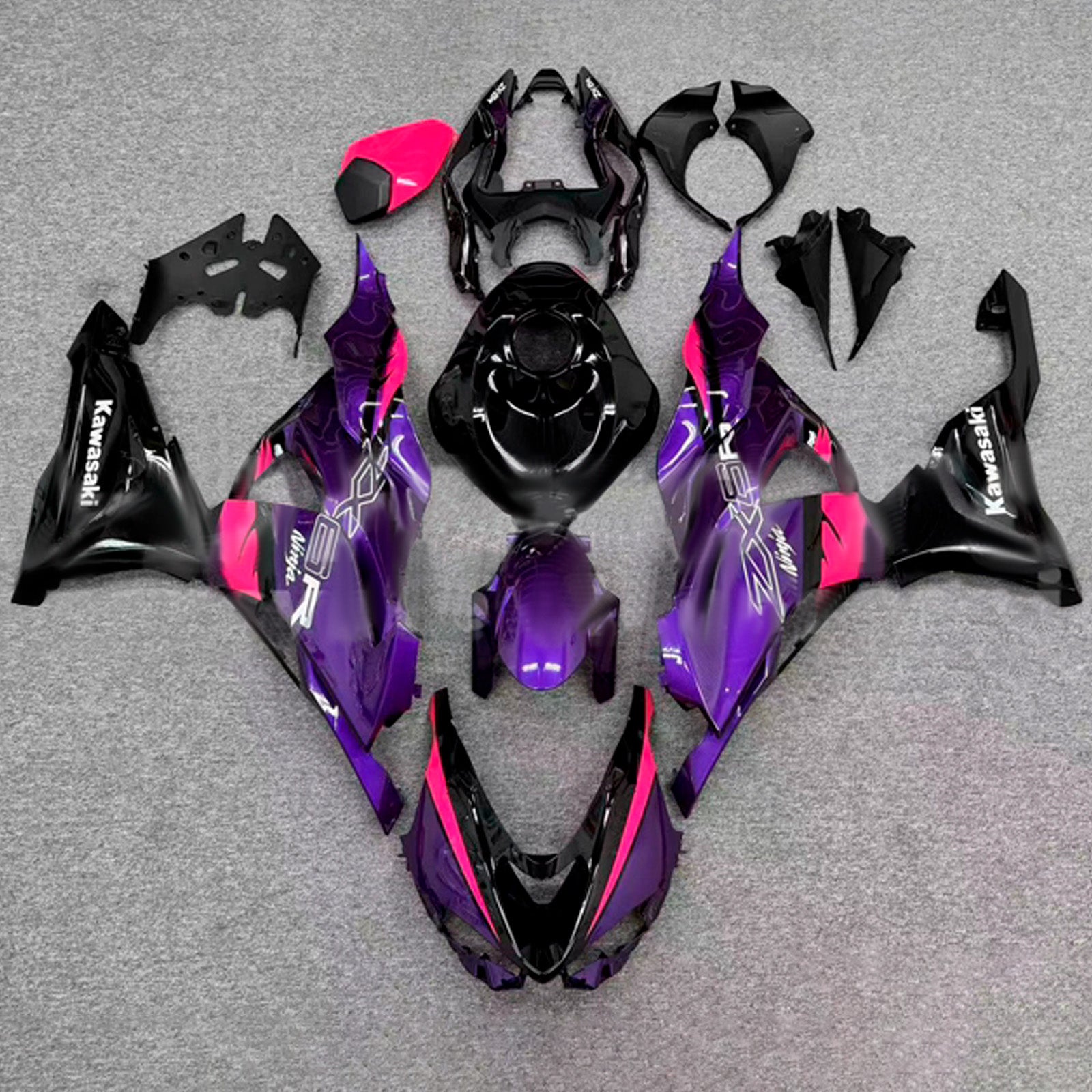 Kit carenatura iniezione carrozzeria in plastica ABS adatta per Kawasaki ZX-6R 2024-2025