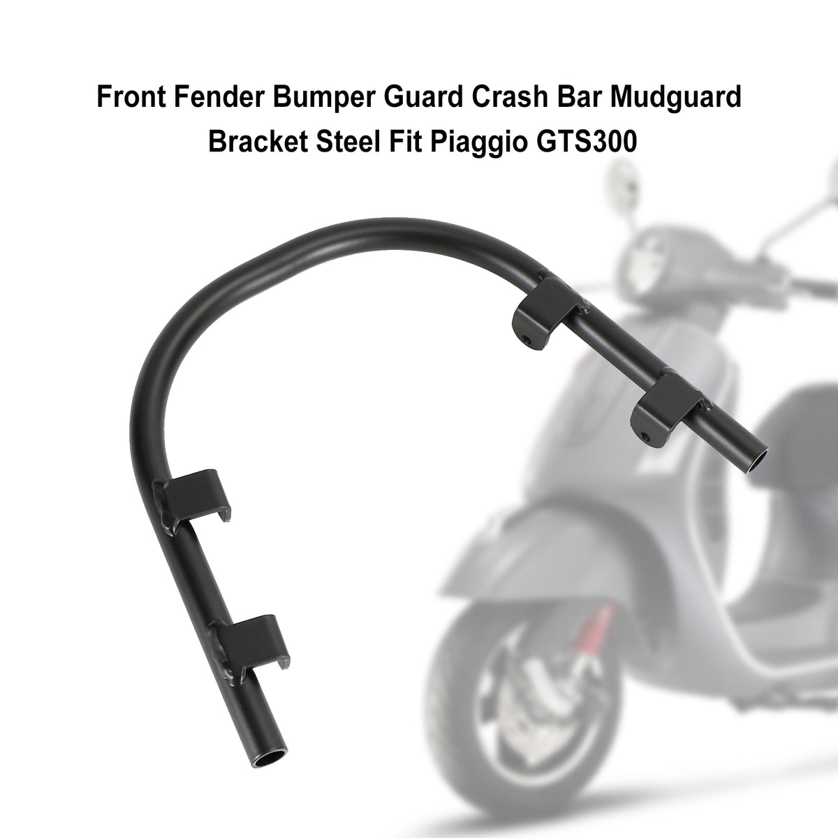 2008-2021 Piaggio Vespa GTS250 Front Fender Bumper Crash Bar Mudguard Black Generic