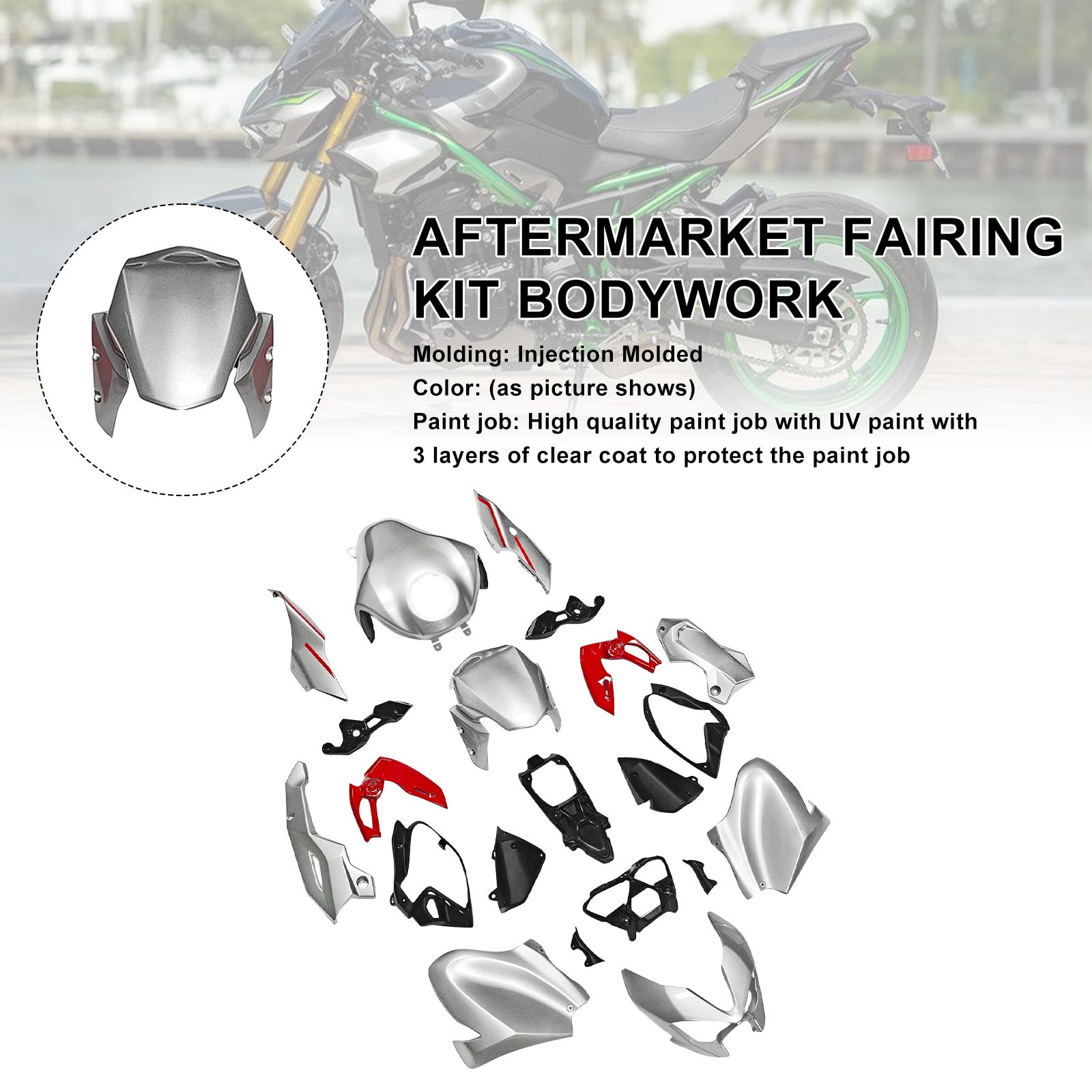 Injection Bodywork Fairing Kit for Kawasaki Z900 2025-2026