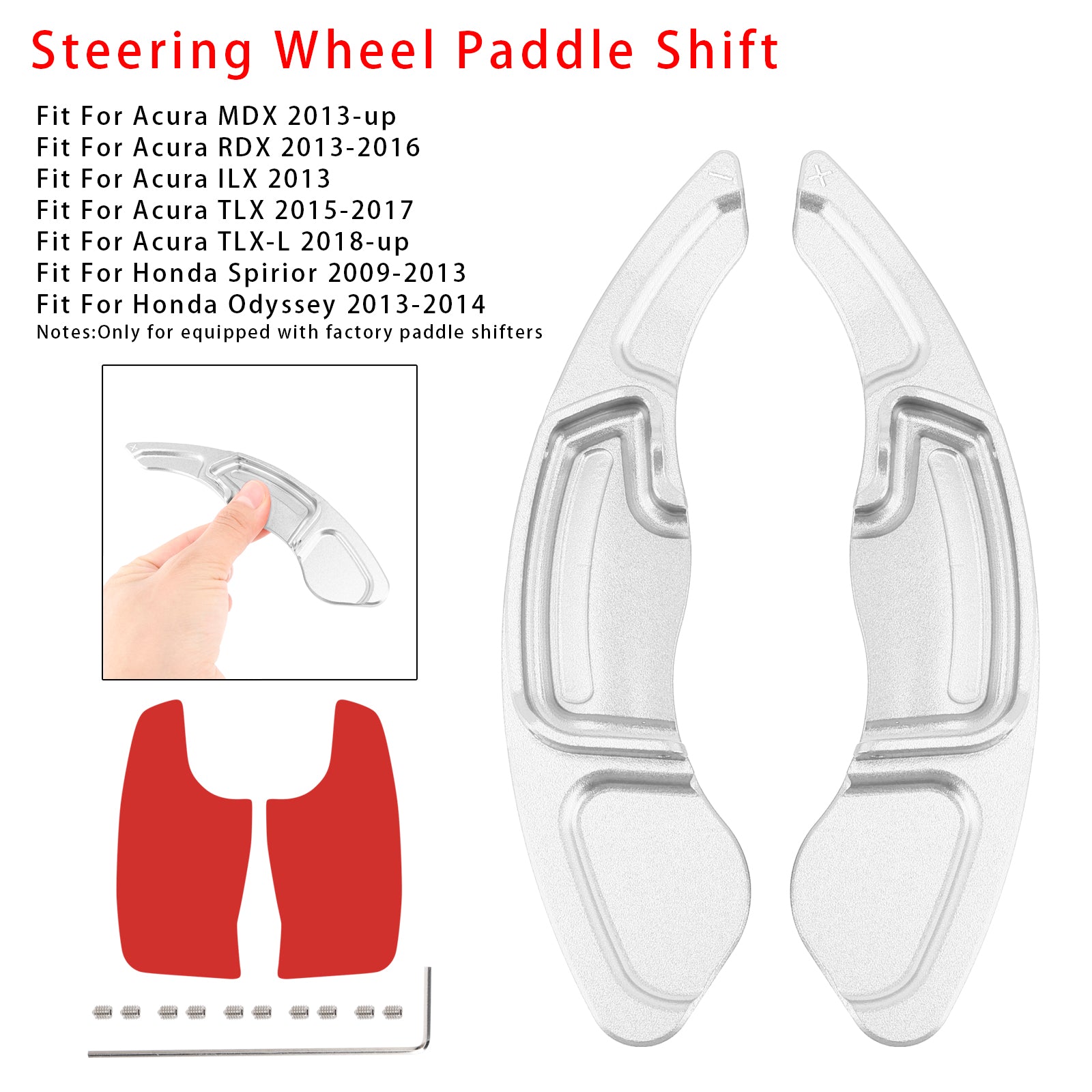 Ratthjulets skifterforlengelse for Acura MDX RDX TLX aluminium