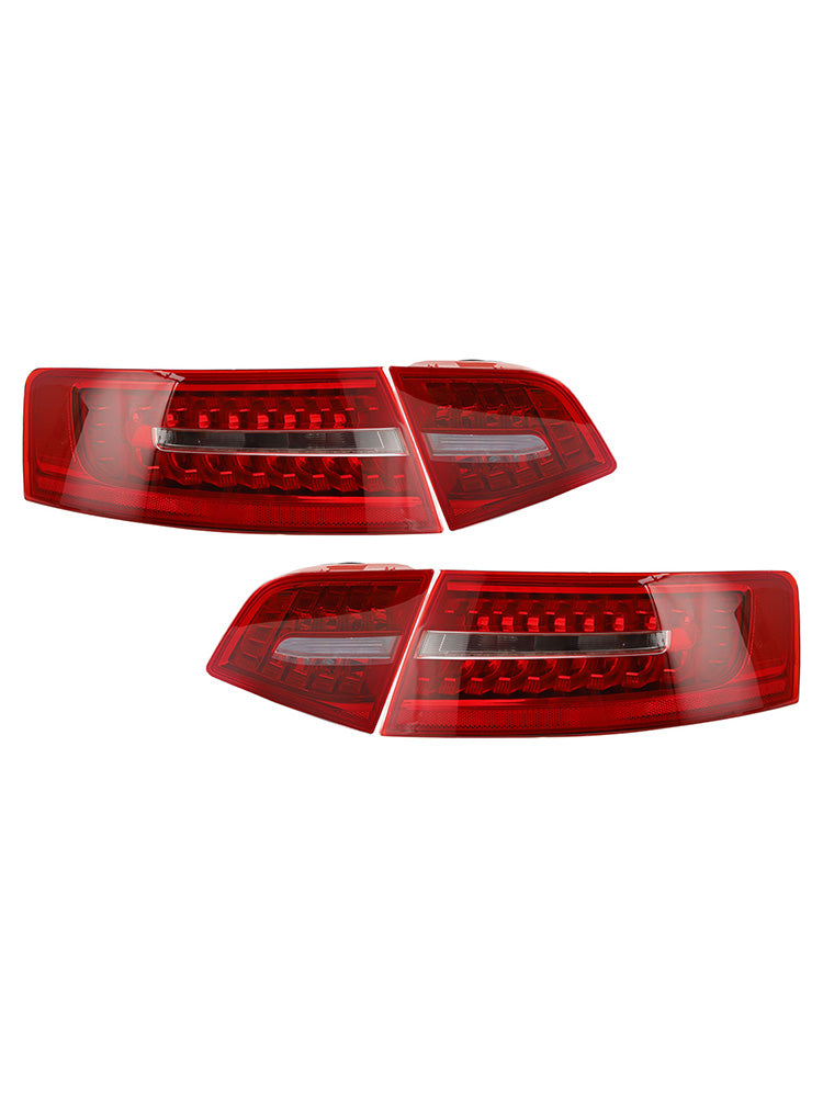 4pcs Inner+Outer Trunk LED Tail Light Lamp For AUDI A6 C6 Sedan 2009-2011