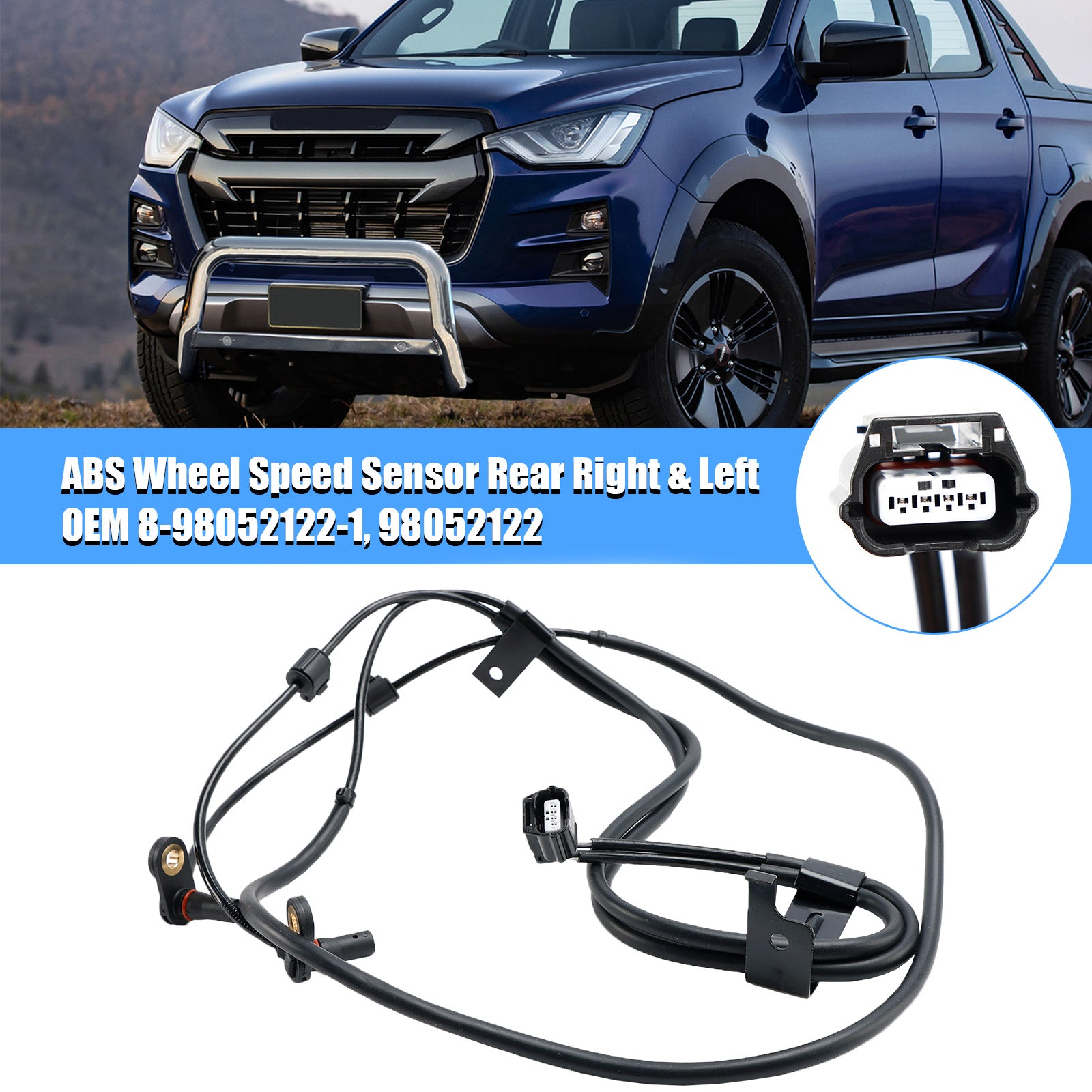 2012-2020 Isuzu D-MAX Mk2 ABS Wheel Speed Sensor Rear Right & Left