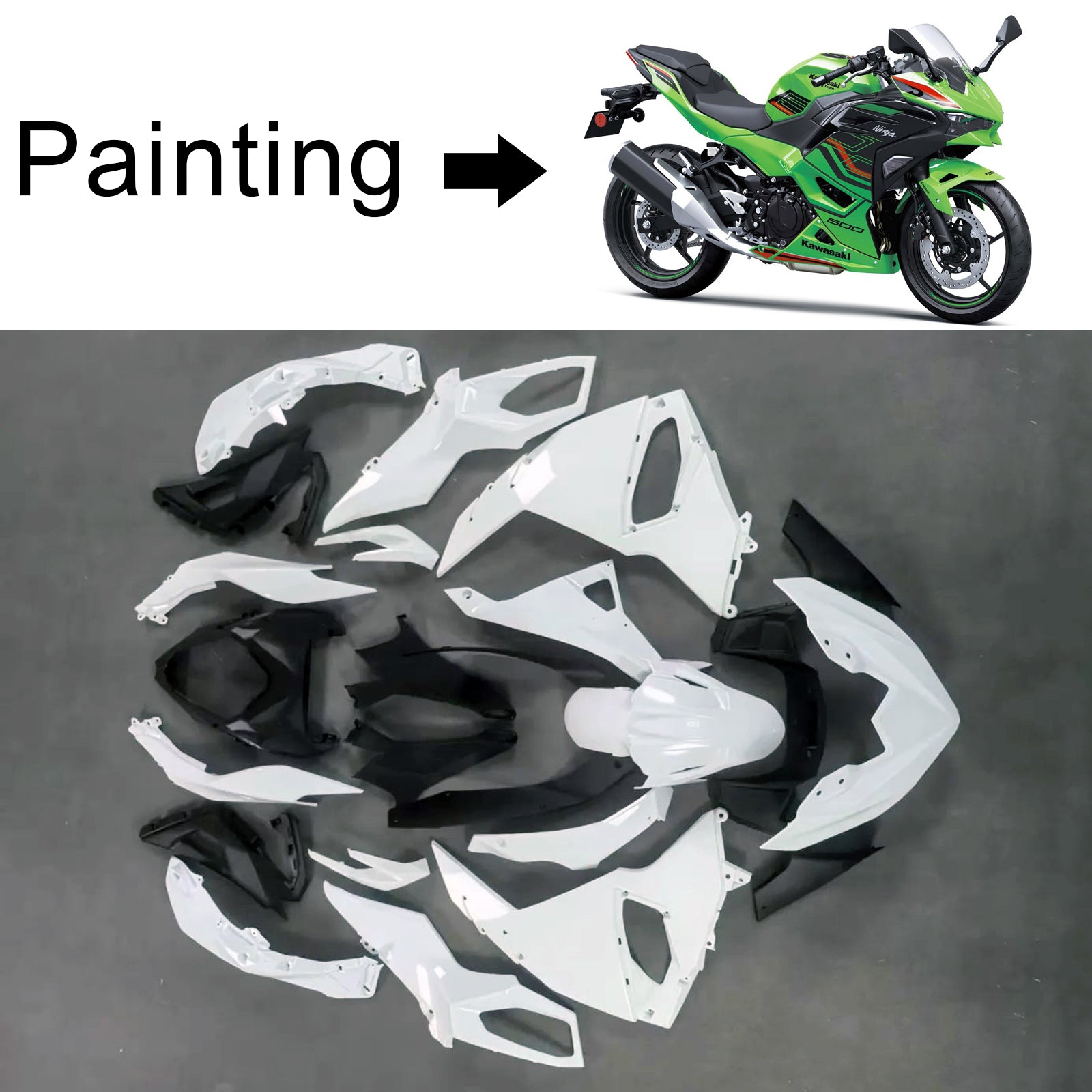 2024-2025 Kawasaki Ninja 500 Injection Fairing Kit Bodywork ABS