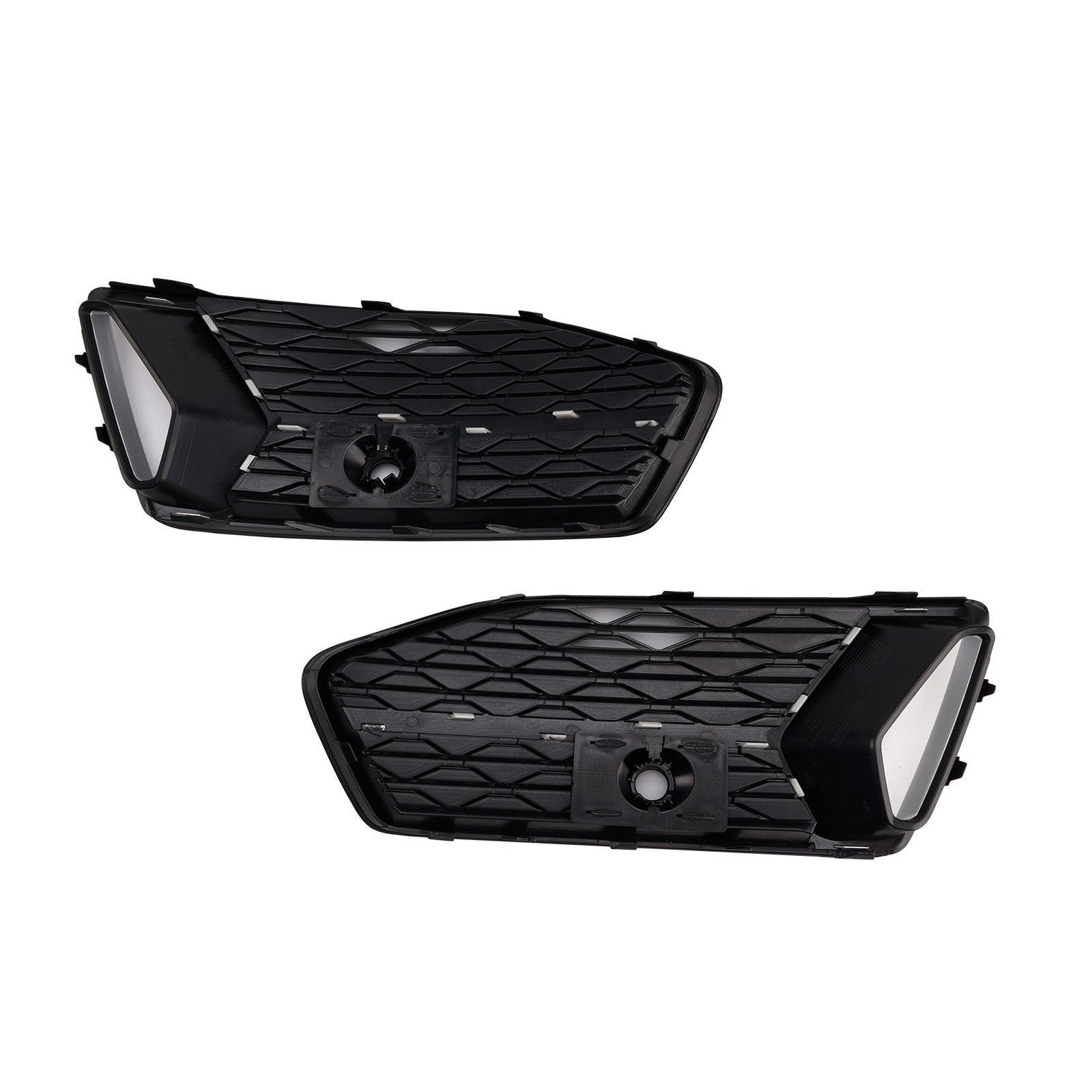 2pcs Bumper de pare-chocs Grille de brouillard Couvercle lumineux ajustement AUDI A6 C8 2019-2023