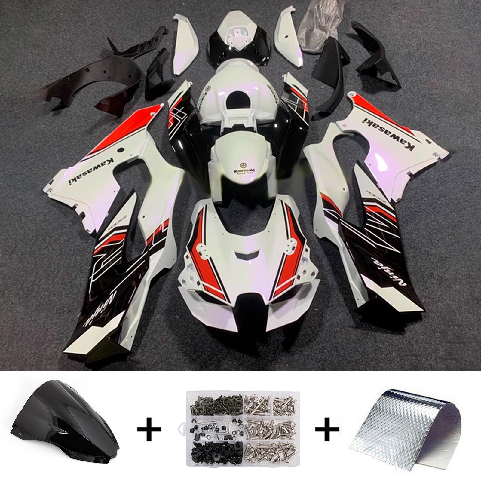 Kit carenatura iniezione Carrozzeria ABS adatto per Kawasaki ZX-10R ZX-10RR 2021-2025