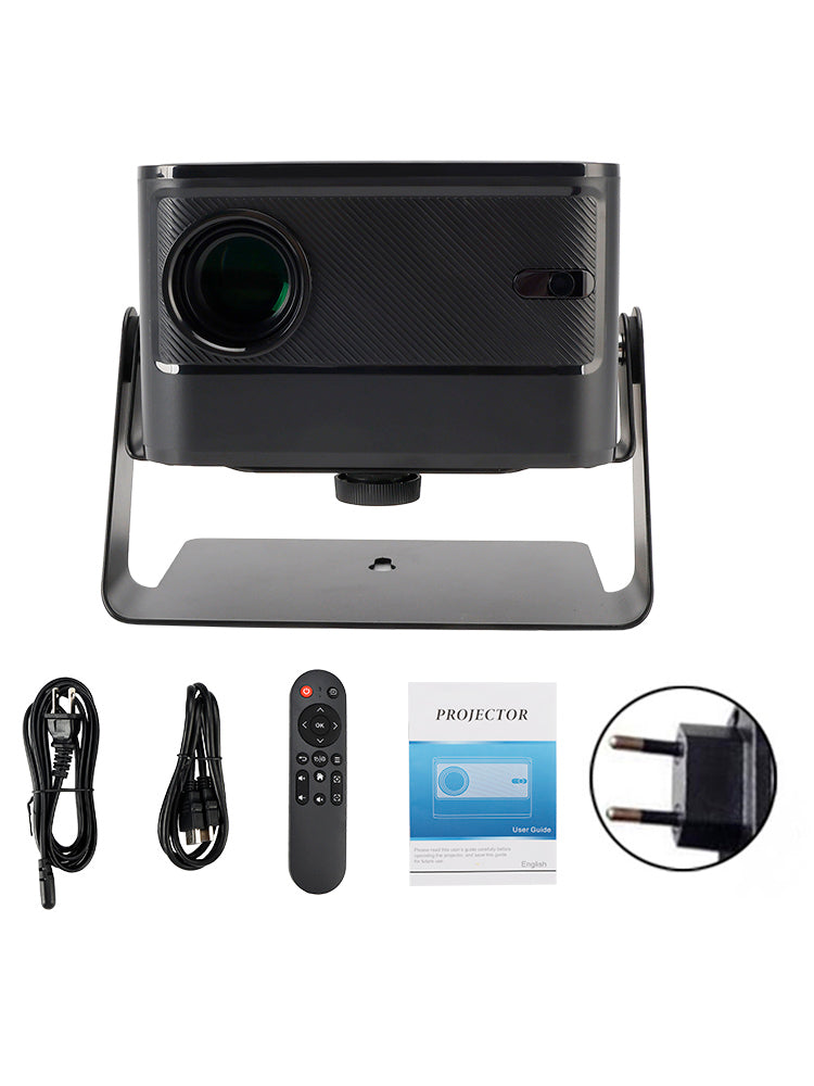 Proyector 4K, proyector inteligente Android para el hogar, sala de estar, dormitorio, voz inteligente, enfoque eléctrico, doble frecuencia, proyector de alta definición, UE