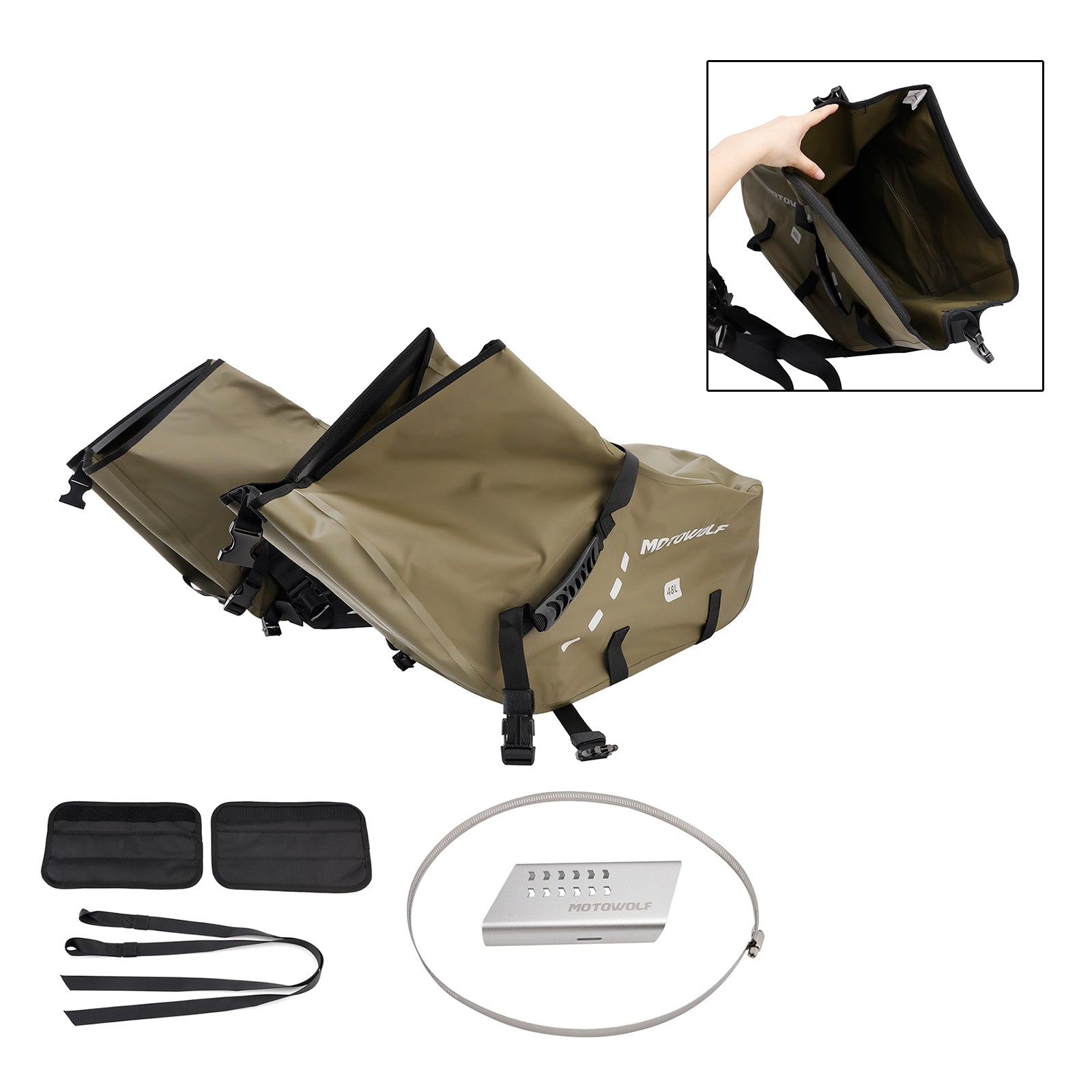 Sac de queue latérale Couleur de sac à segment assorti des bagages 86L Verre pour la moto de scooter