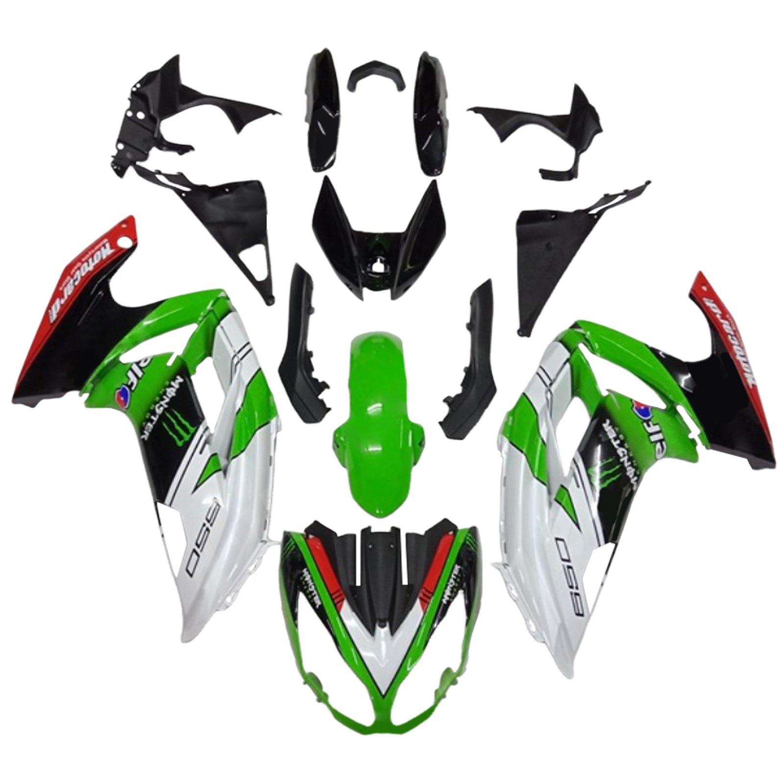 2012-2016 Kawasaki ER6F/Ninja650 Injection Fairing Kit Bodywork Plastic ABS