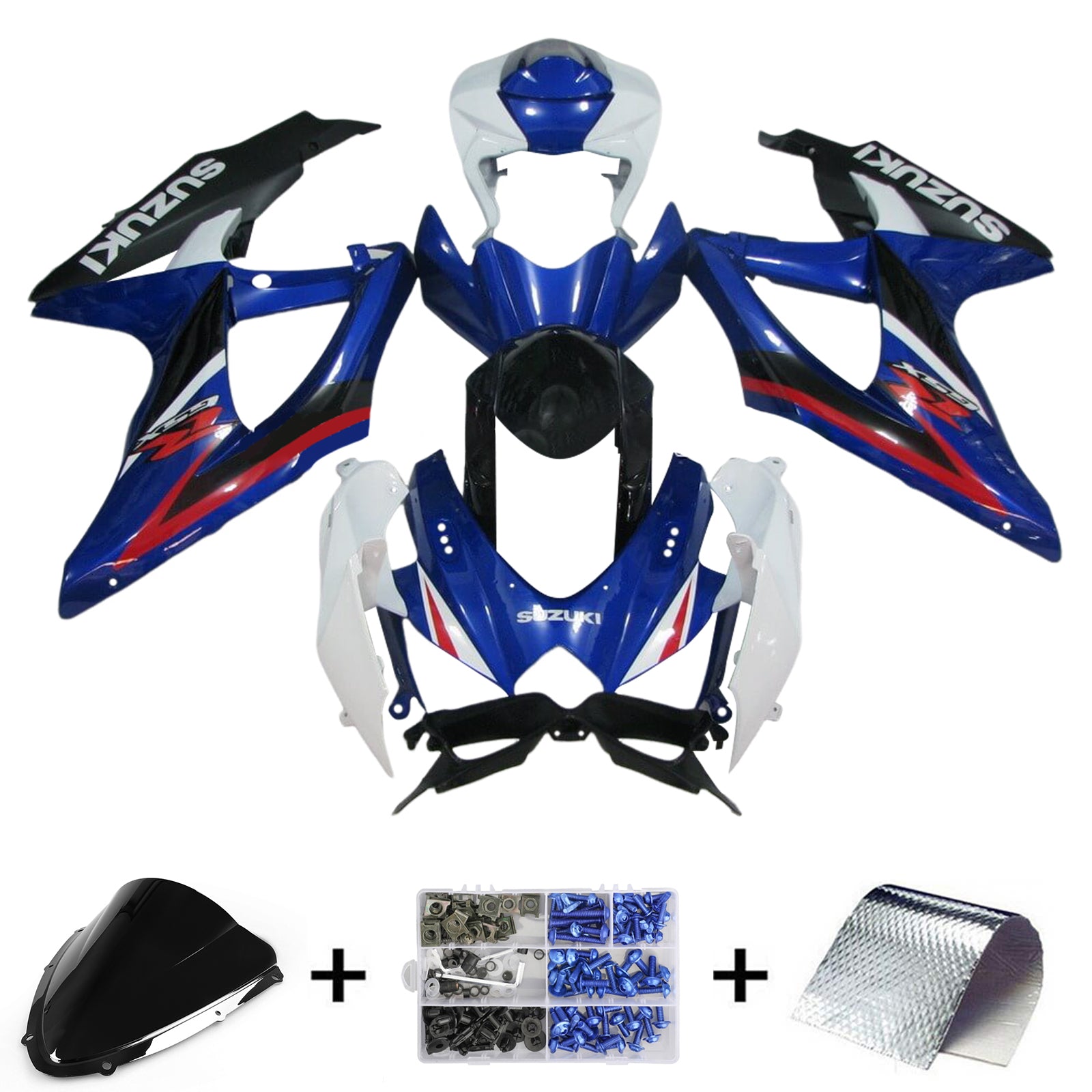 2008-2010 Suzuki GSXR 600/750 K8 Injection Fairing Kit Bodywork Plastic ABS