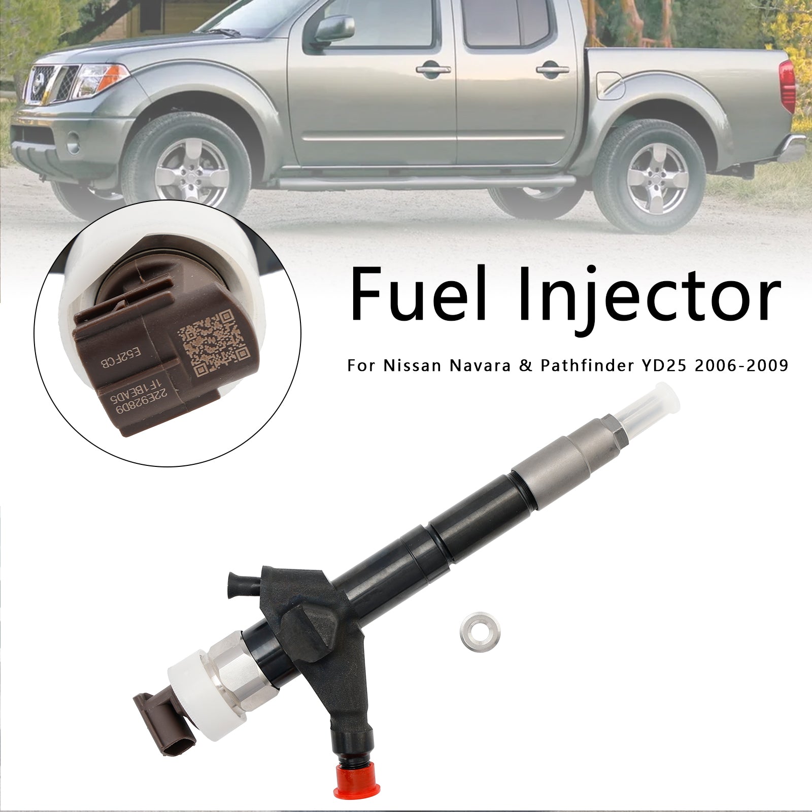 1PCS Fuel Injector 095000-6250 Fit Nissan Navara D22 D40 Diesel 16600-EB70A