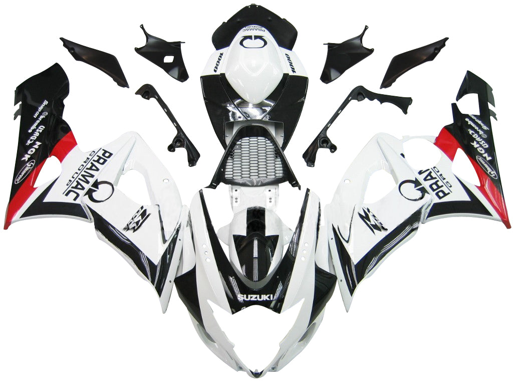 2005-2006 Suzuki GSXR 1000 White Black Pramac Racing Fairings Generic