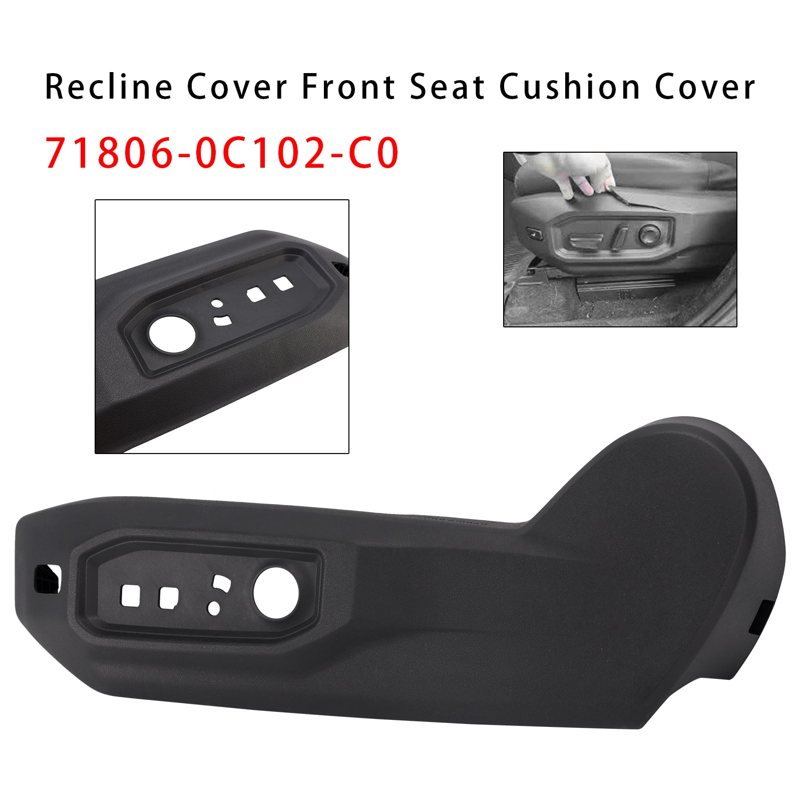 2023-2025 For Toyota Tundra Left Recline Cover Front Seat Cushion Cover