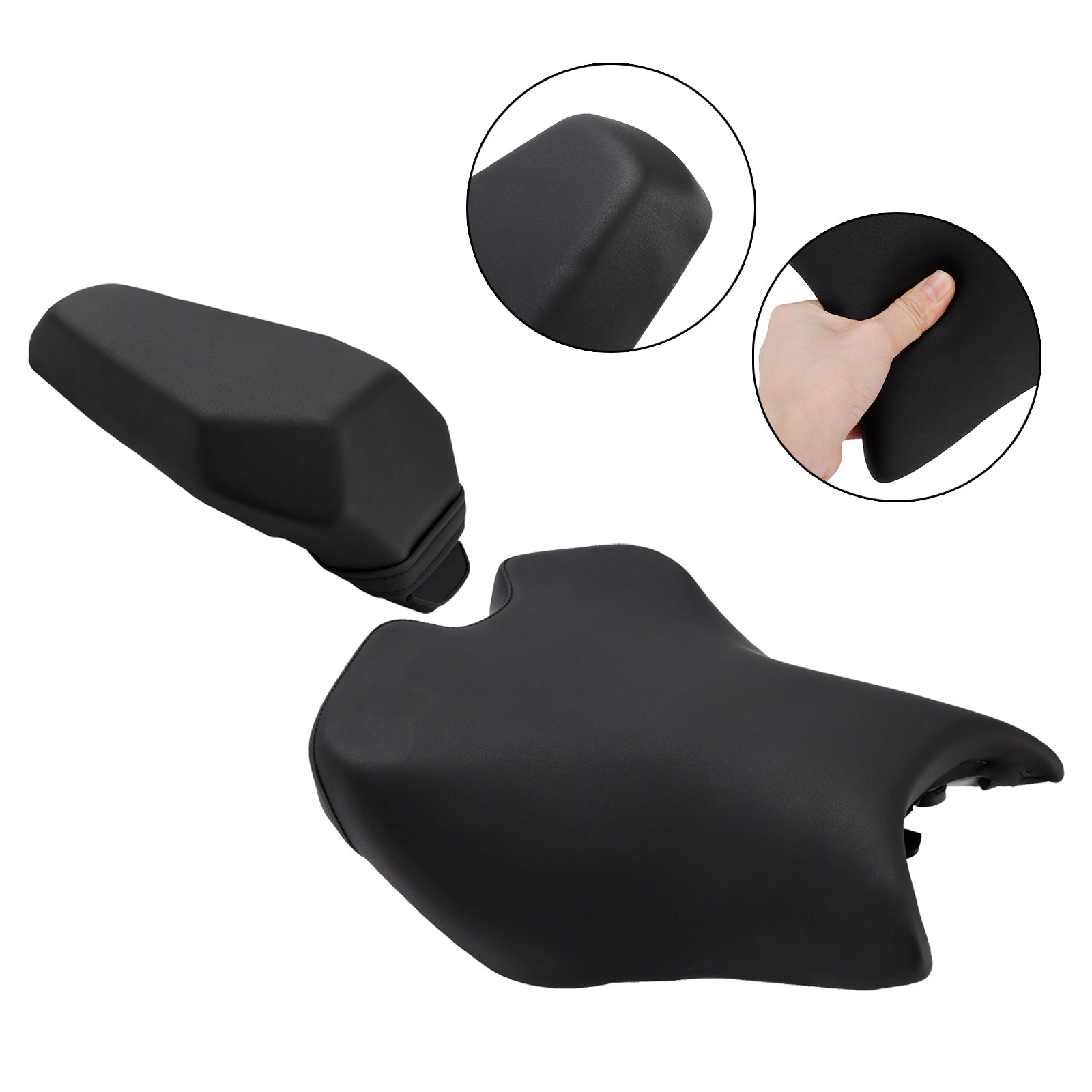 Front W/ Rear Thickened Seat Pillion Kit Black For Kawasaki Ninja Z900 2025