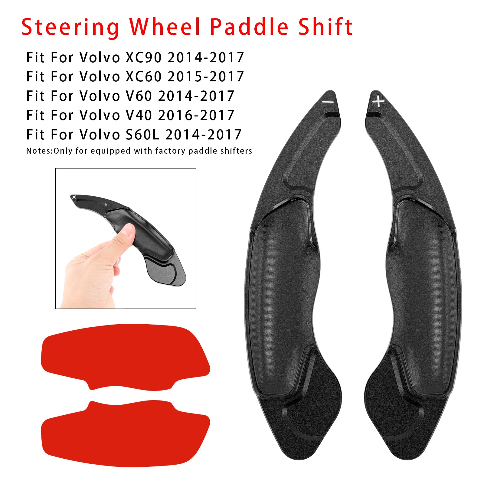 Extension de paletteur de volant pour Volvo XC60 XC90 Aluminium