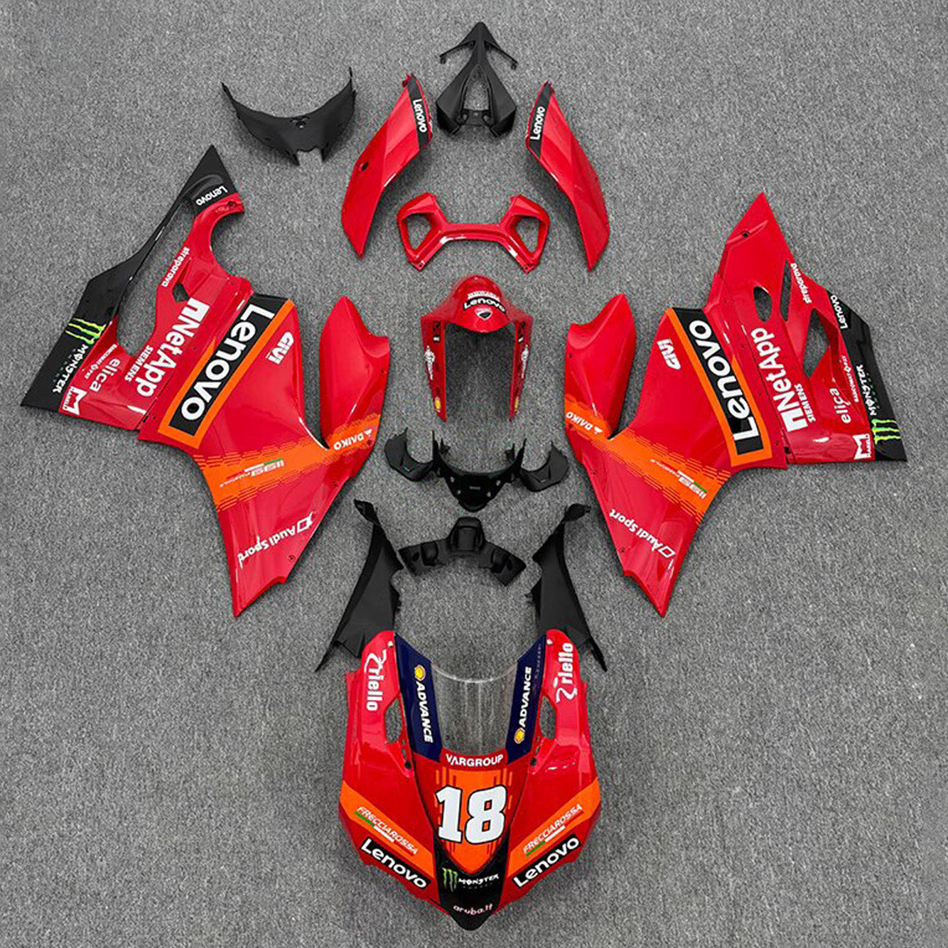 2012-2015 Ducati 1199 Kit de carénage d'injection Bodywork Plastic Abs