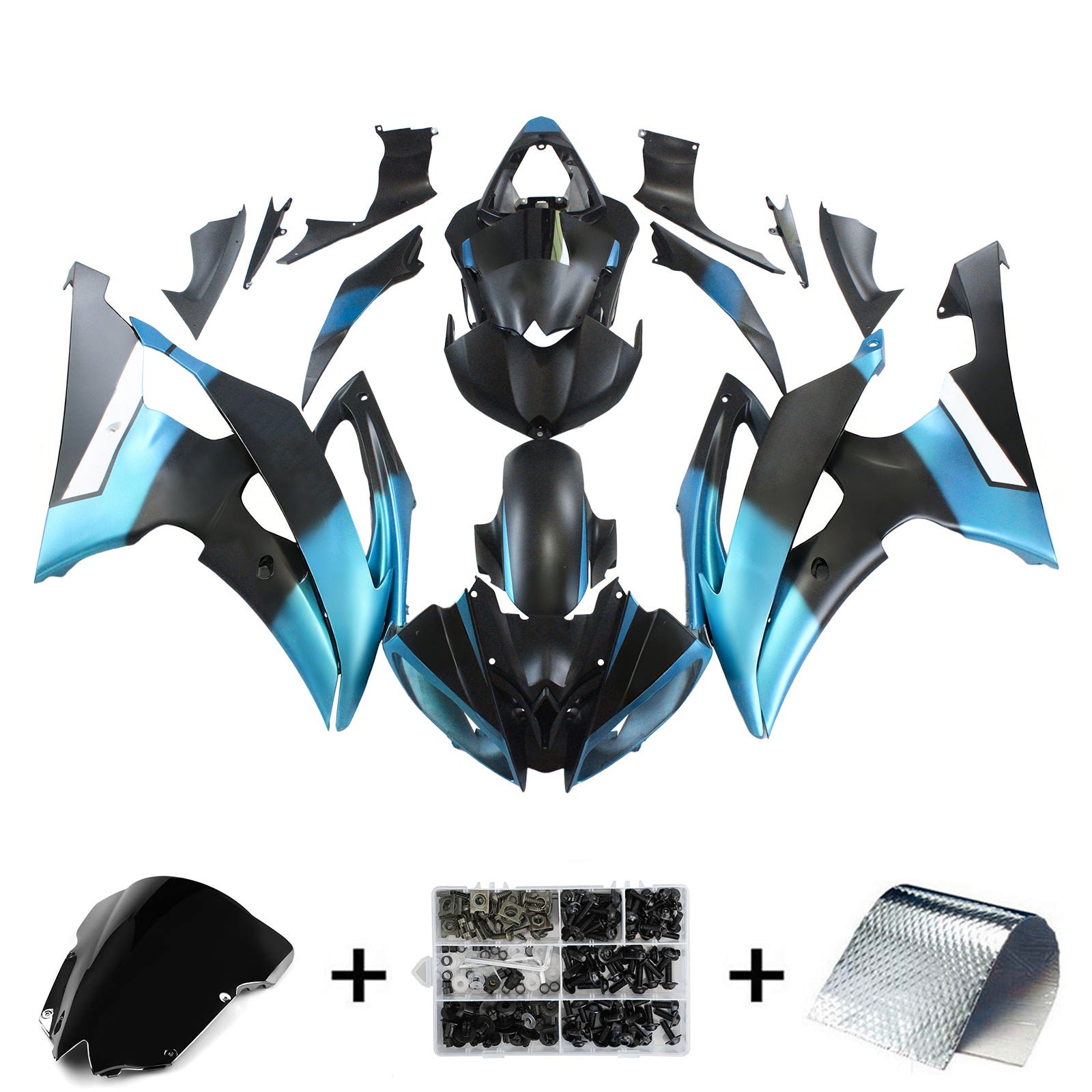 Injection Fairing Kit Bodywork Plastic ABS fit For Yamaha YZF 600 R6 2008-2016