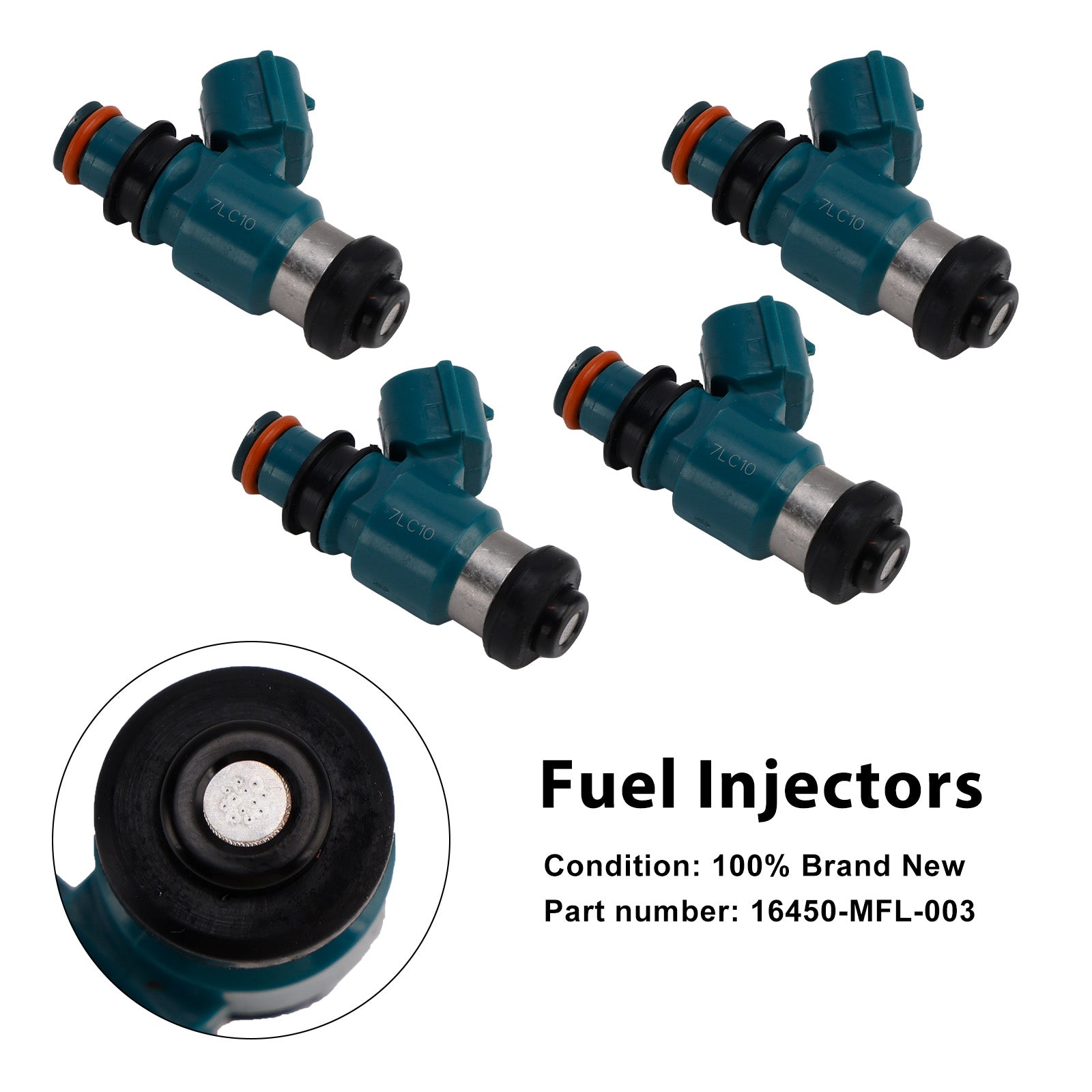 Fuel Injectors Fit for Honda CBR1000RR 08-23 VFR1200F 2010-2017 16450-MFL-003 4PCS&nbsp;